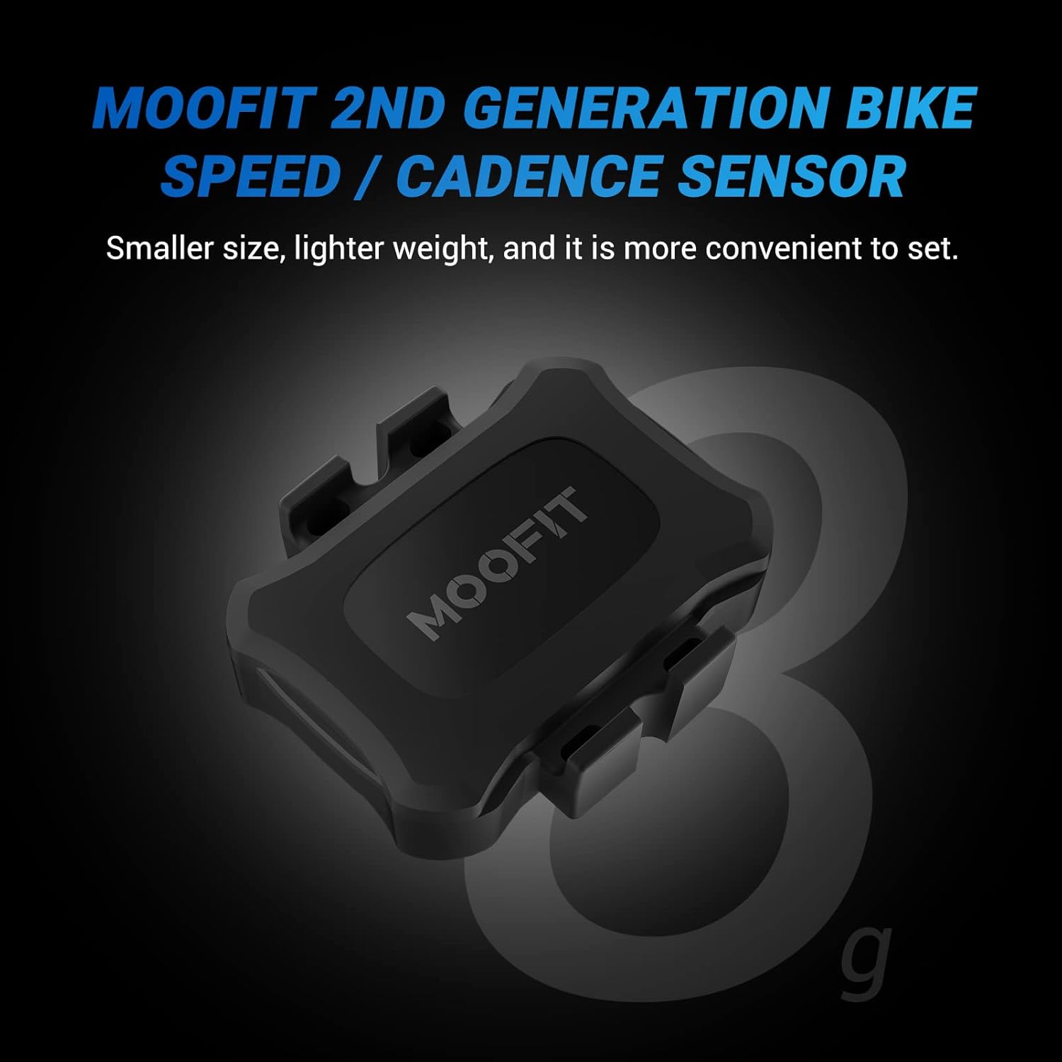 Detalle 2 de moofit CS9 sensore cadenza/velocità Bluetooth ANT+ IP67