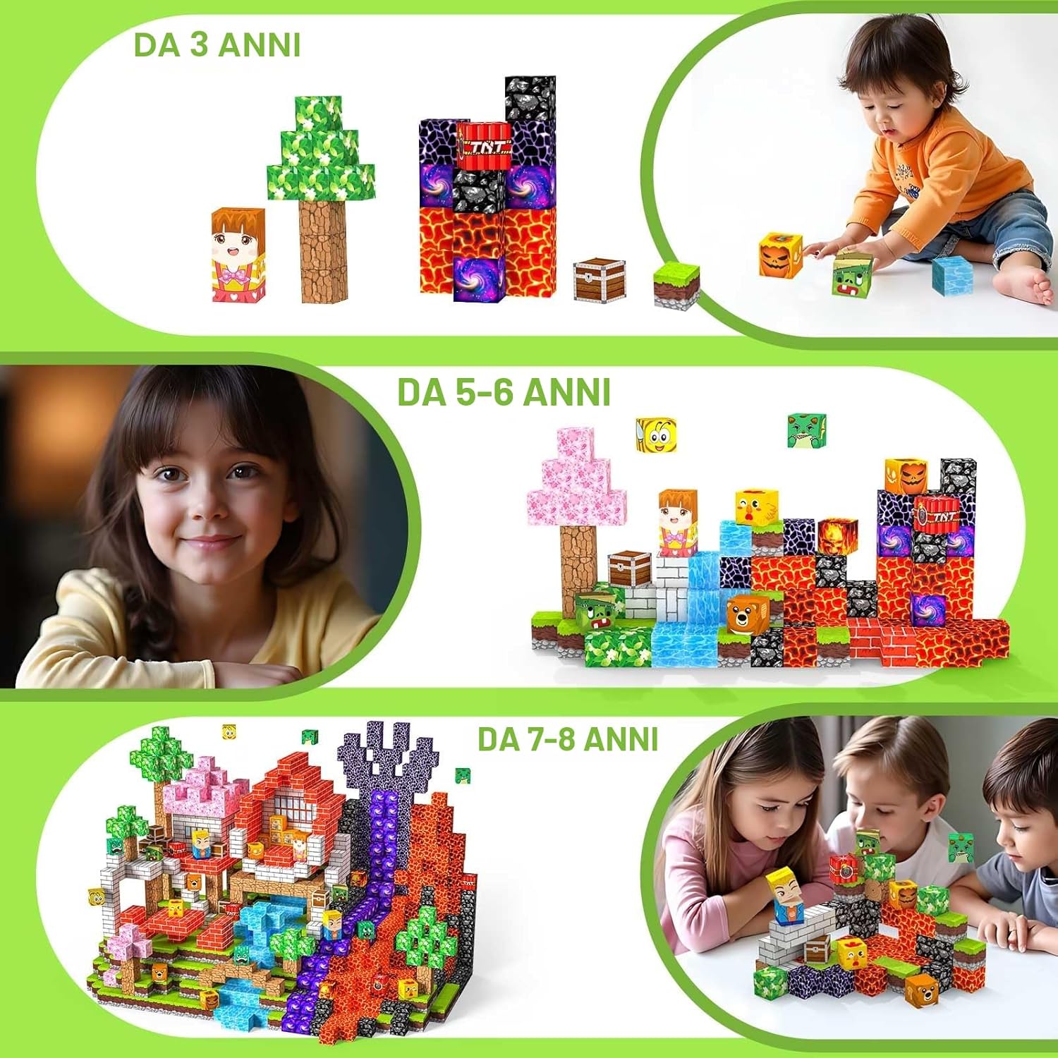 Detalle 2 de Mzyxxel Costruzioni Magnetiche 100 PCS 2CM 🧩