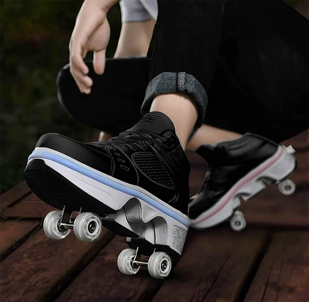 Detalle de Patines LED 4 ruedas 2 en 1
