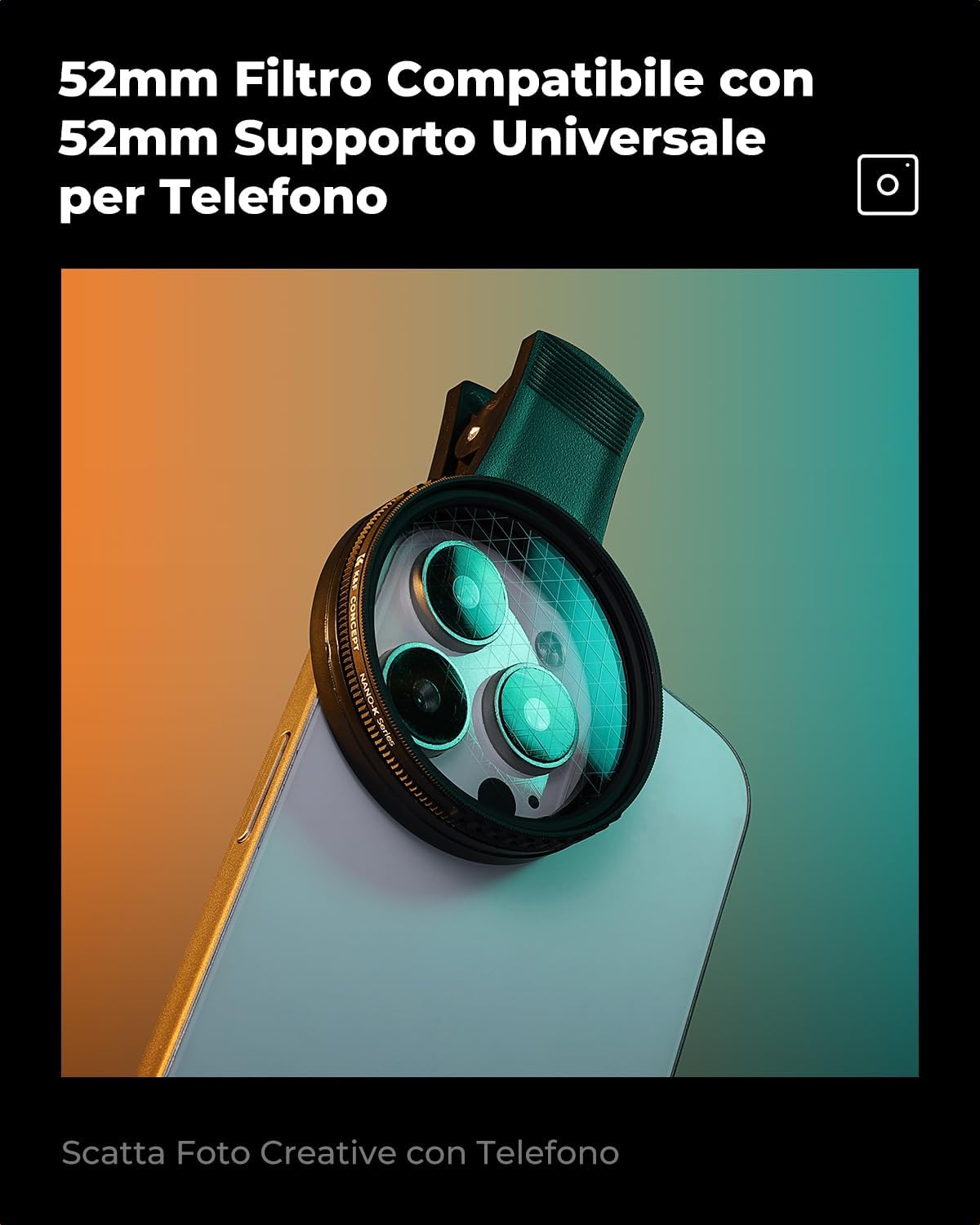 Thumbnail 1 de K&F CONCEPT Nano-Klear 52mm Filtri a Stella: luce stellata regolabile e alta definizione