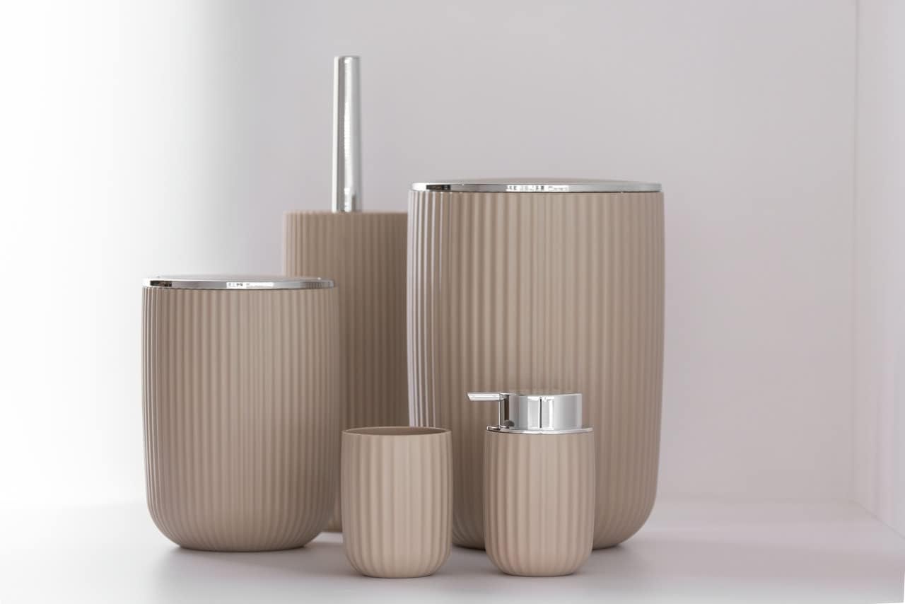 Detalle de WENKO Poubelle Agropoli beige 2 litres — plastique sans BPA, couvercle basculant
