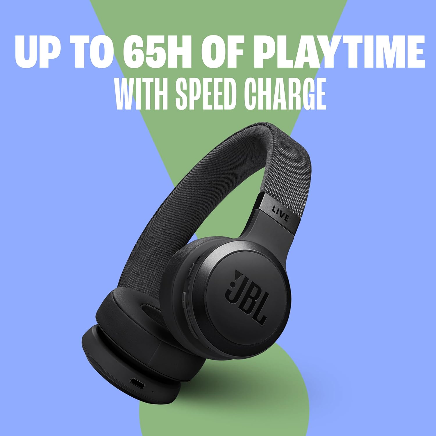 Detalle de JBL Live 670NC Wireless On-Ear Headphones with Adaptive ANC and Smart Ambient