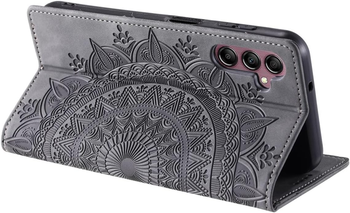 Thumbnail 4 de CoverKingz Handyhülle für Samsung Galaxy S24 – Mandala Klapphülle mit Kartenfach, Grau