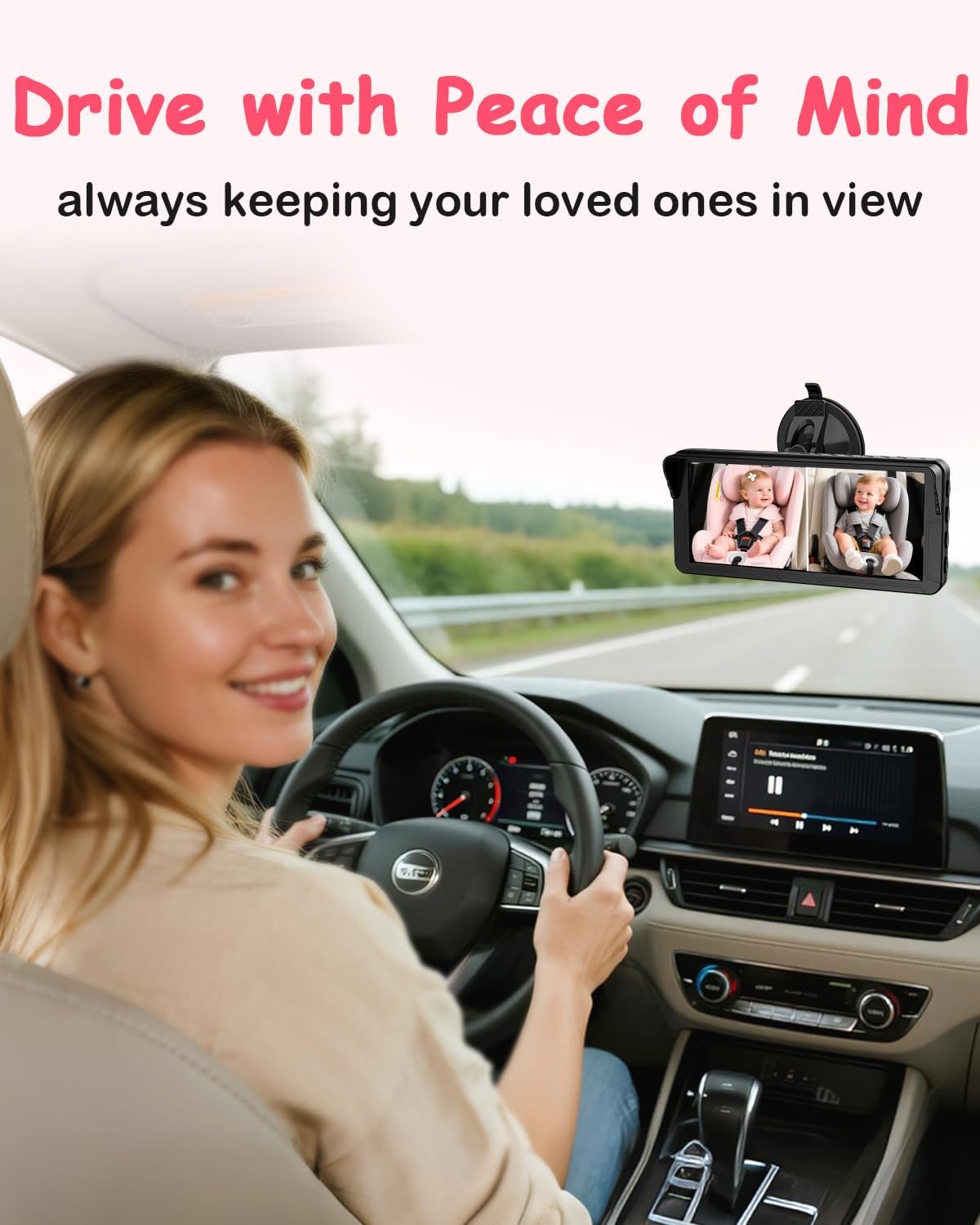 Thumbnail 3 de Rohent Dual Baby Car Camera (N20) with 6.9'' HD Split Screen for 2 Kids