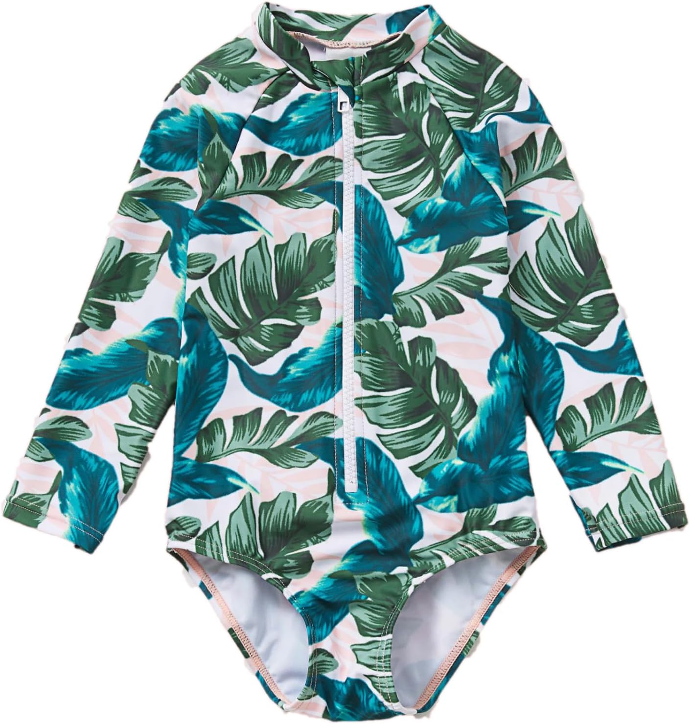 Soui Baby Mädchen Langarm-Badeanzug mit UV-Schutz 50+ (UPF 50+) – einteilig