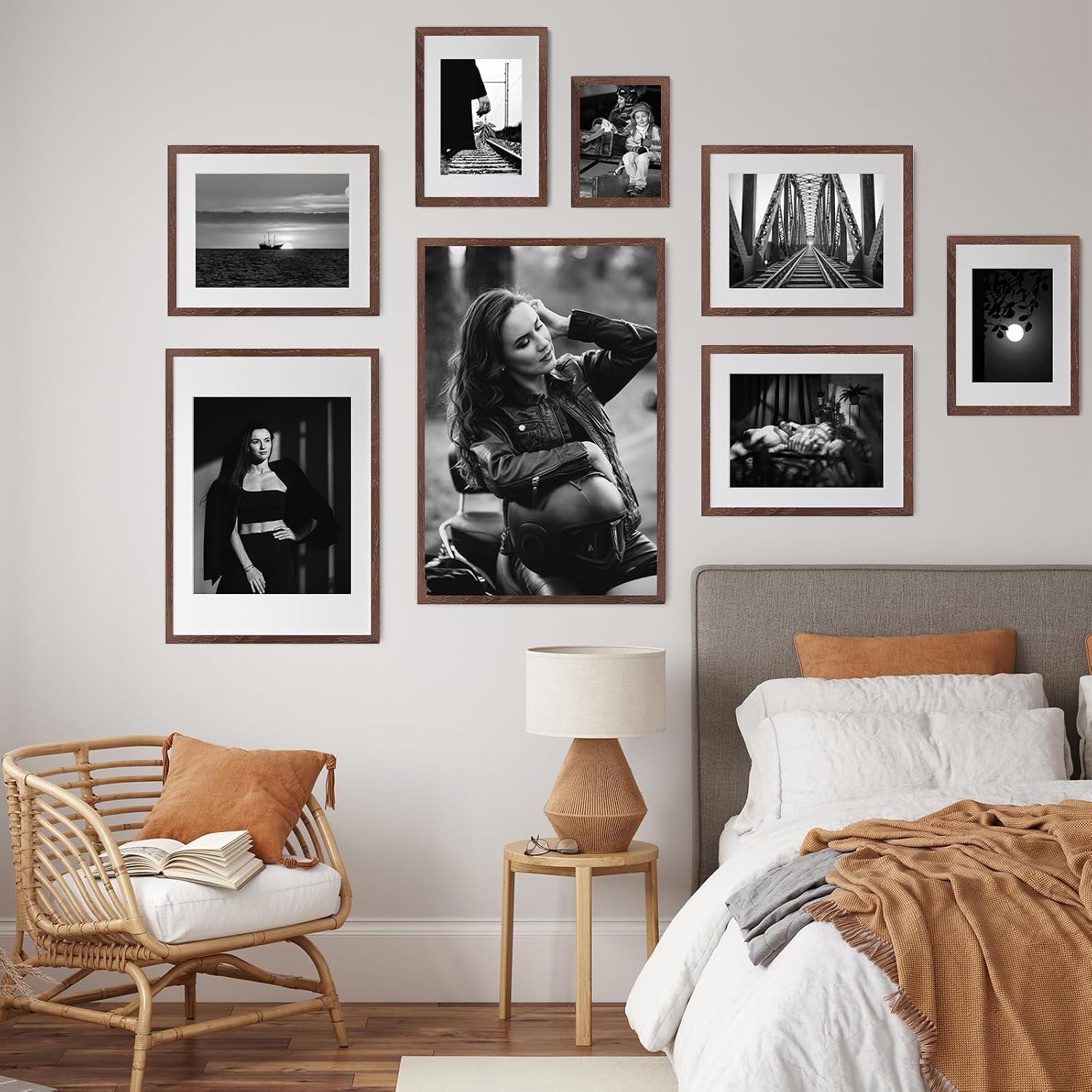 Thumbnail 6 de puthiac P147-16#20-1-H Solid Oak Picture Frame, Walnut, 16x20
