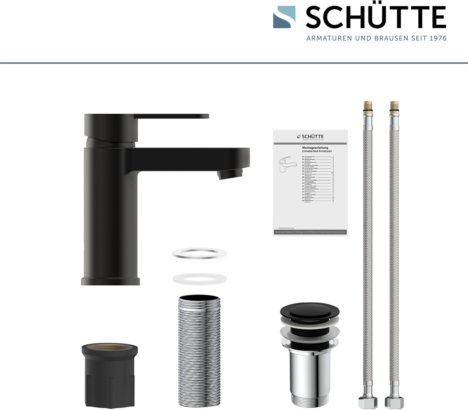 Thumbnail 2 de Schütte Elephant 34216 – Mitigeur de lavabo noir mat au design élégant