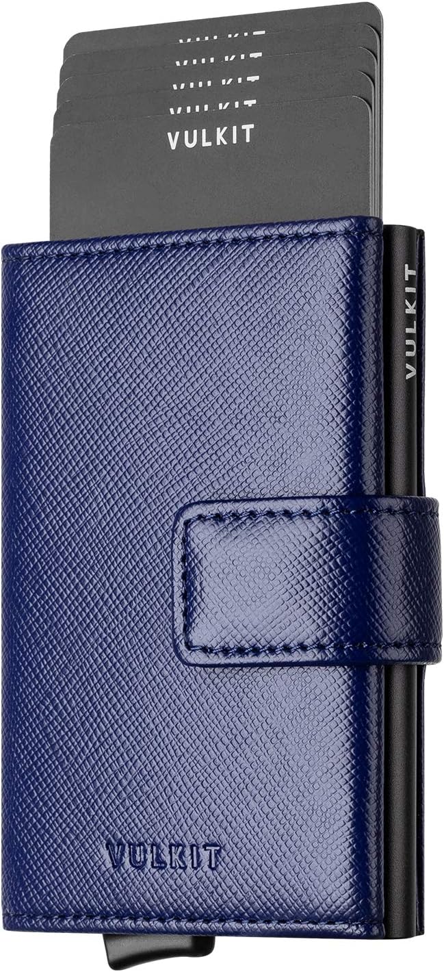 Thumbnail 6 de VULKIT RFID Blocking pop-up leather credit card holder with magnetic closure