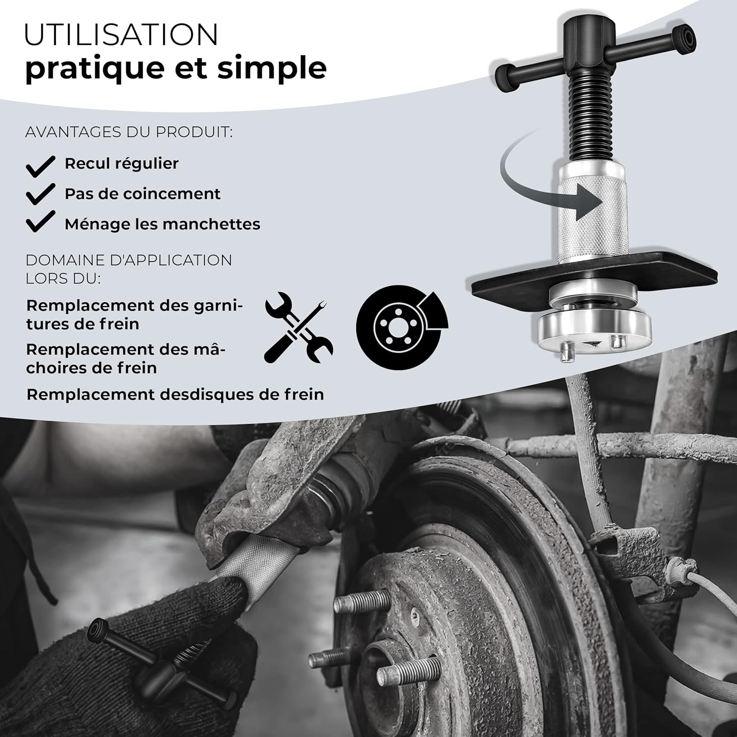 Thumbnail 3 de TRESKO Coffret repousse piston 3 pièces