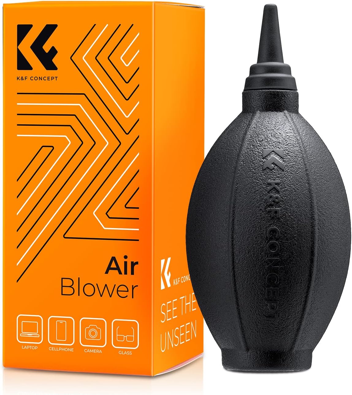 Detalle de K&F Concept Air Fan Dust Cleaner & Lens Blower (Black) for Camera Lenses