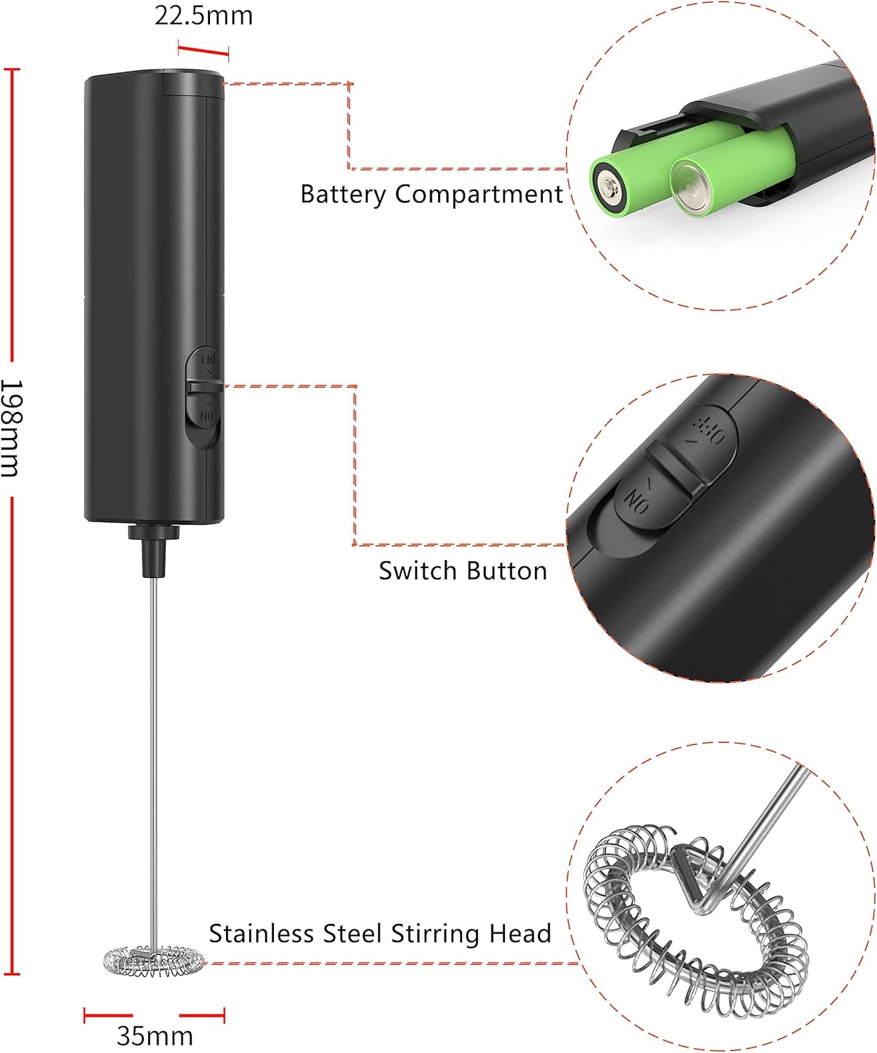 Thumbnail 5 de IraXpro Electric Milk Frother 14000 rpm
