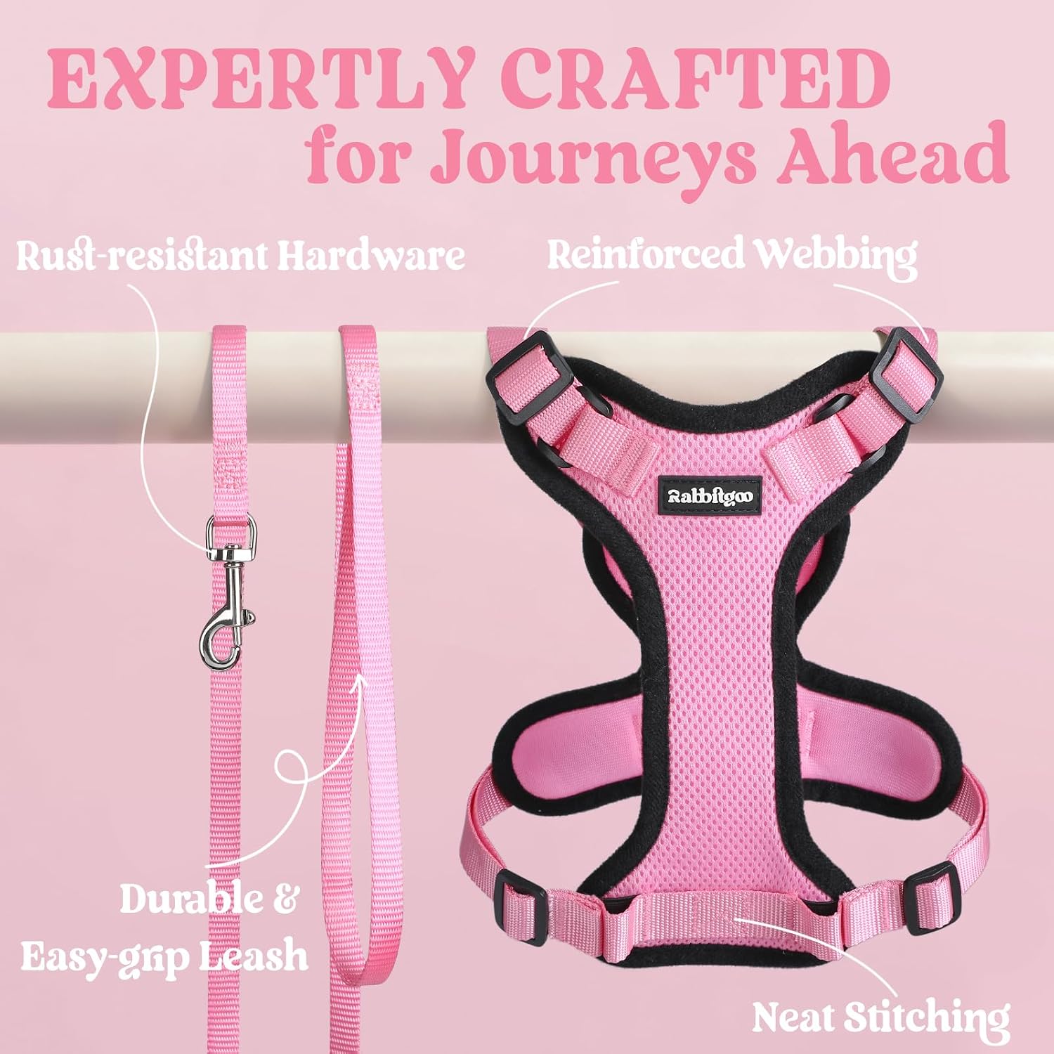 Thumbnail 6 de rabbitgoo Cat Harness and Leash Set, Size S