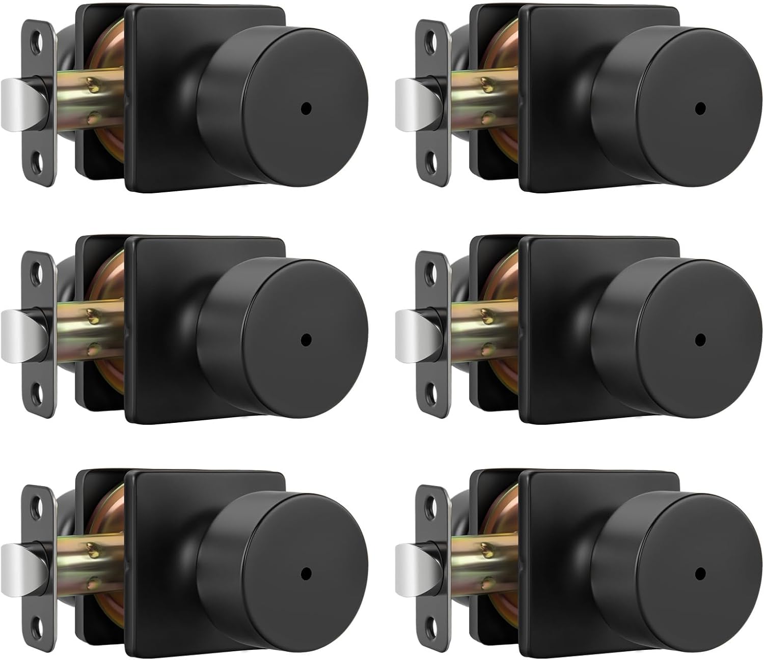 Detalle de Goldenwarm Interior Privacy Door Knobs, 6-Pack