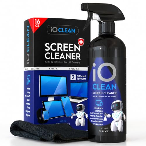Detalle de iO CLEAN Screen Cleaner Spray Kit for LCD, LED and OLED Displays (473 ml)