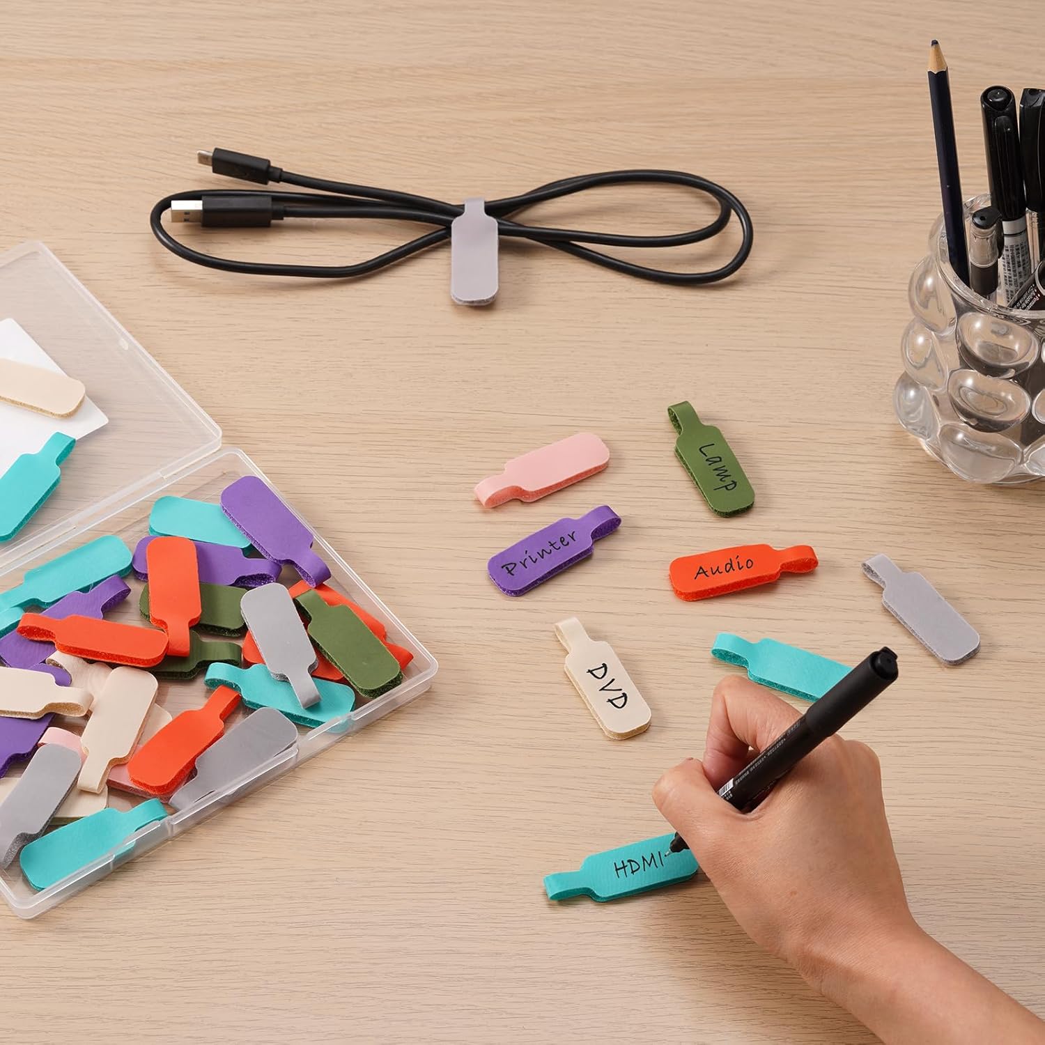 Thumbnail 1 de Trilancer Cable Cord Labels 35 pack 🎧