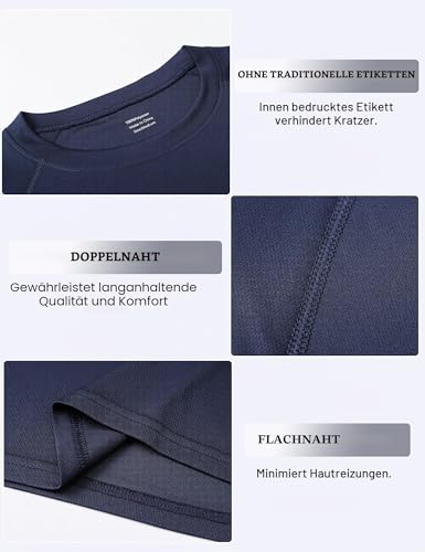 Detalle de Cimic 3er Pack Sportshirts Herren – Funktionsshirts Kurzarm