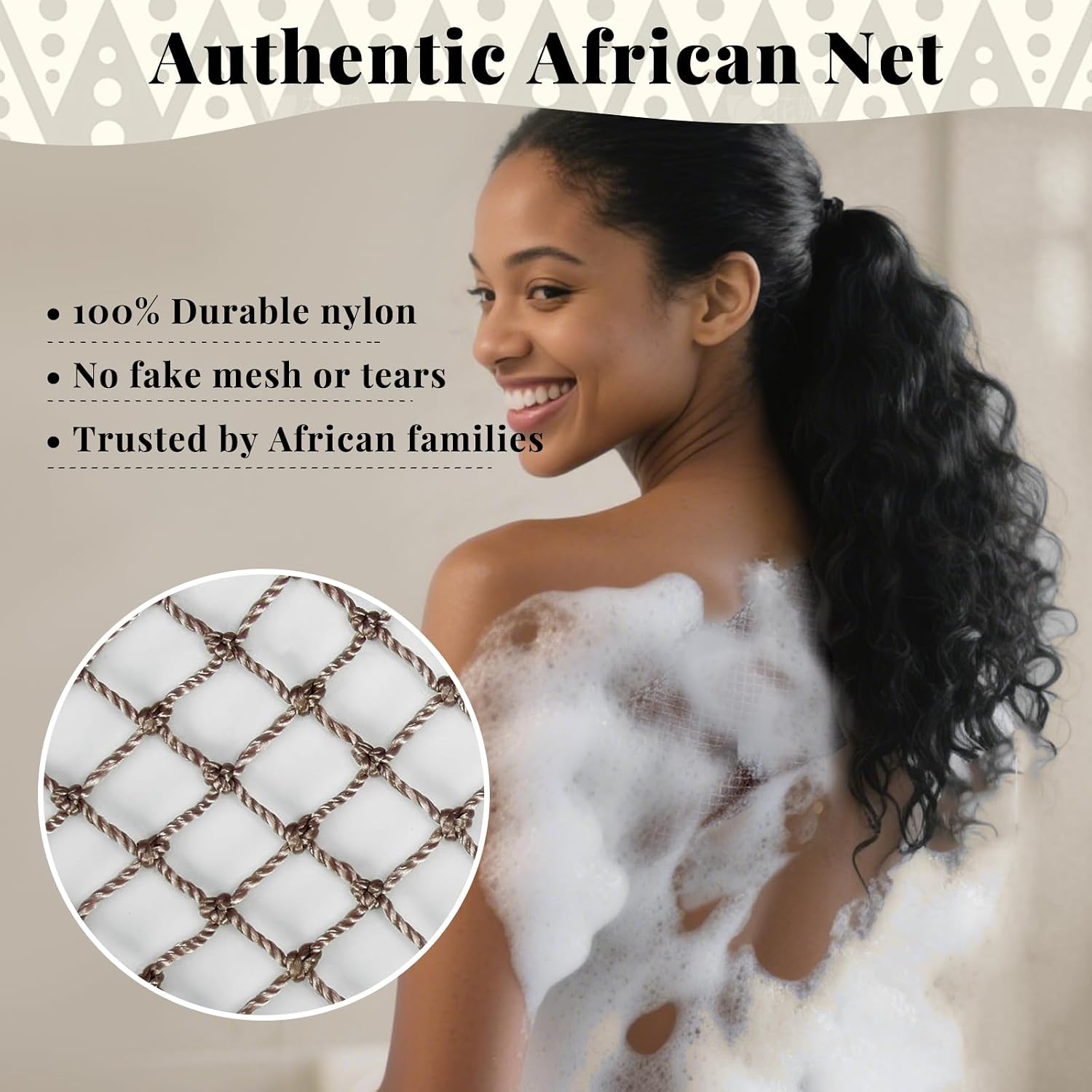 Thumbnail 3 de Zeefpod African Net Sponge, 4-Pack, 42-Inch Nylon Body Exfoliators