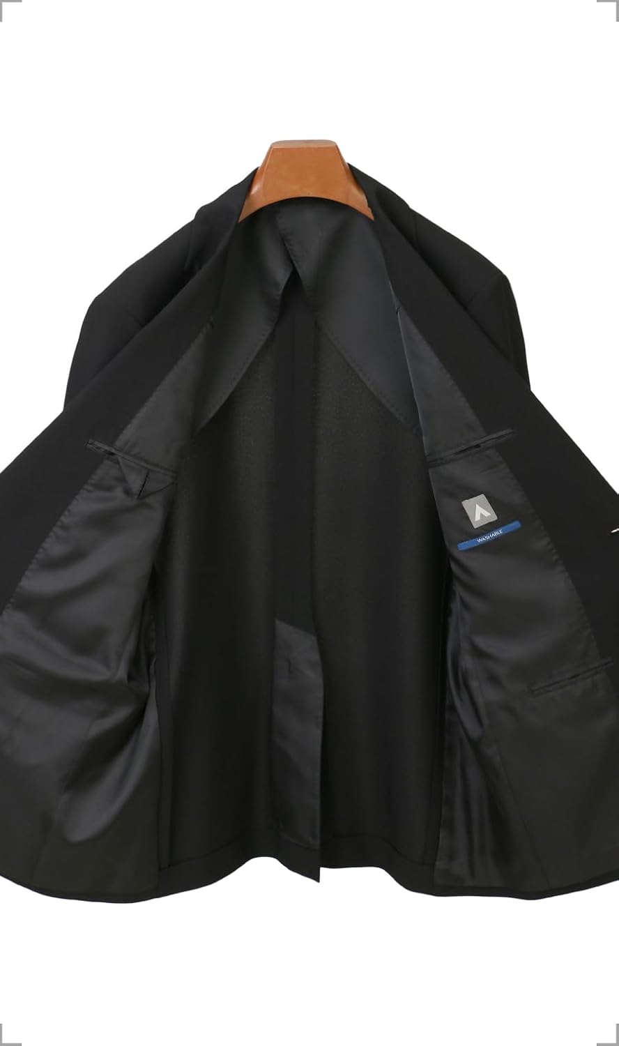 Detalle 2 de 洋服の青山 2480-A メンズ喪服 裾上げ済み・ウォッシャブル・ストレッチ対応