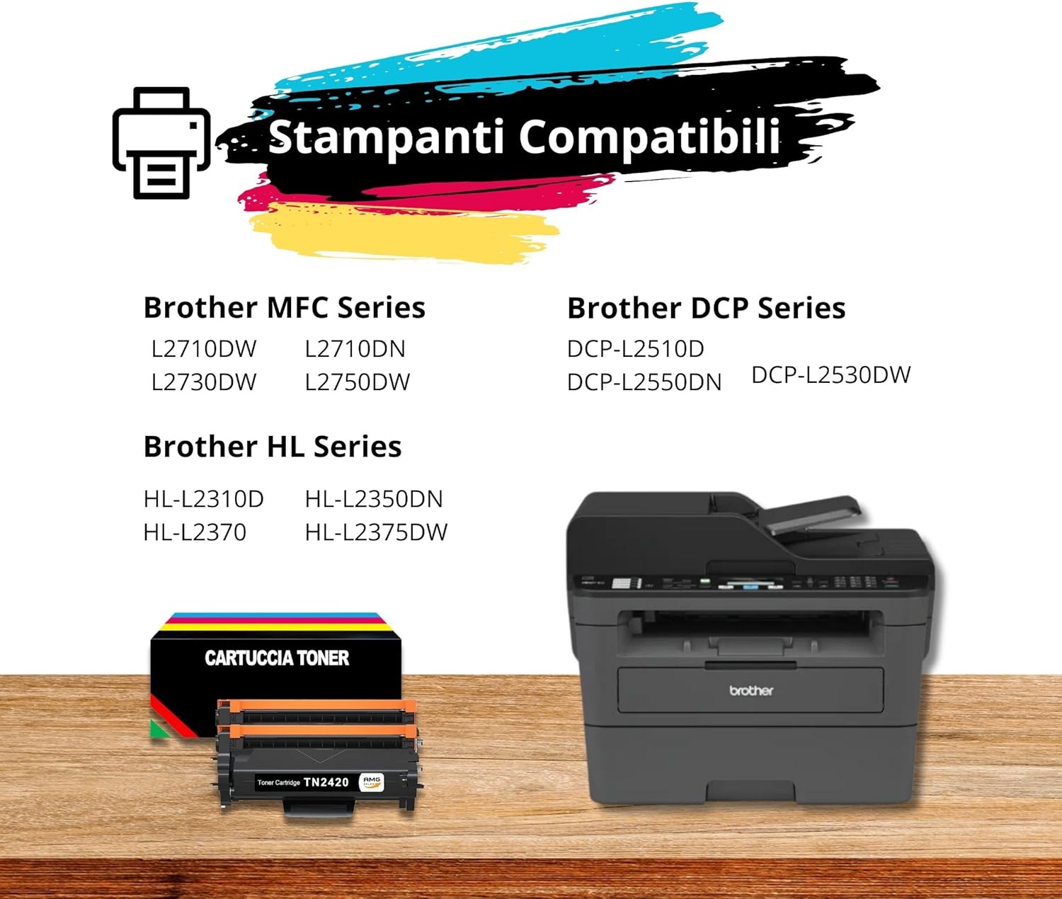 Thumbnail 1 de AMG Sales Toner TN2420 3000 copie 🖨️