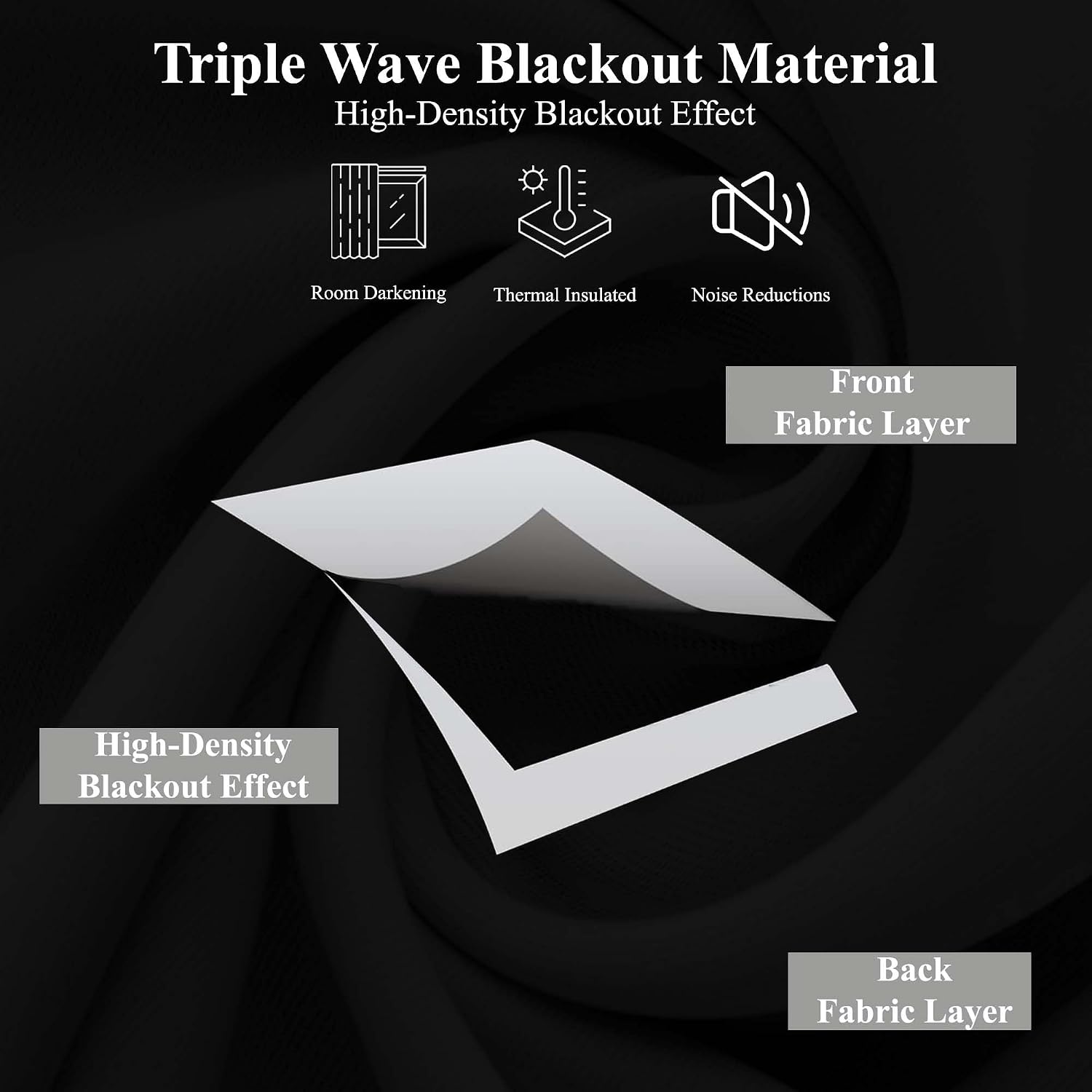 Thumbnail 2 de AMEHA Blackout Curtains 66x72