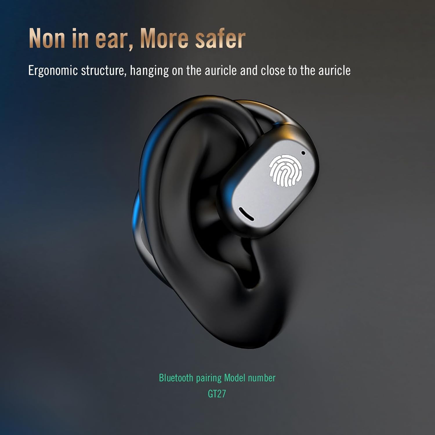 Detalle de YESUBELU Open Ear Wireless Headphones — Bluetooth 5.4, 36H Playtime, IPX5, Open-Ear Design for Running