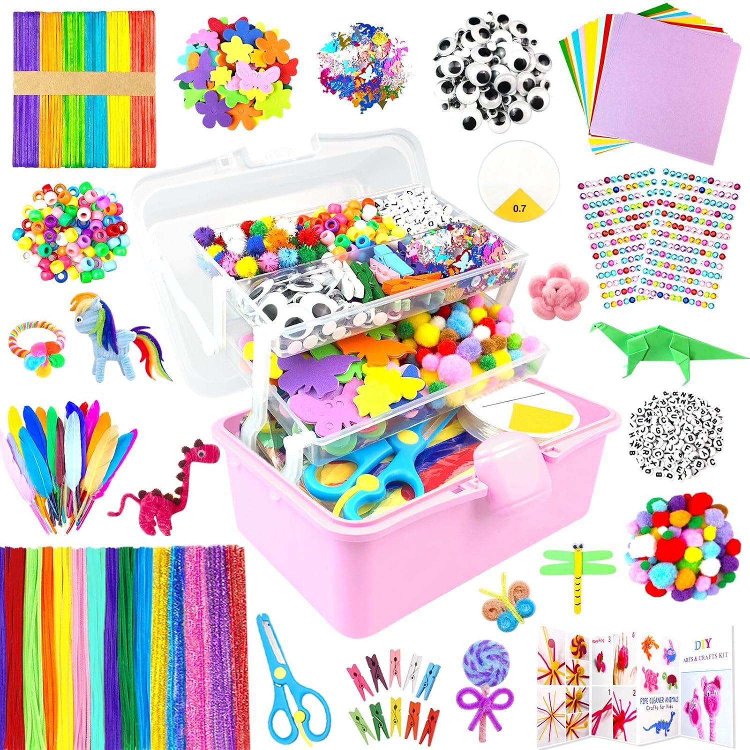 Imagen de ZEIZHUBN Arts and Crafts Supplies Kit for Kids: All-in-One Craft Box en OfertitasTOP