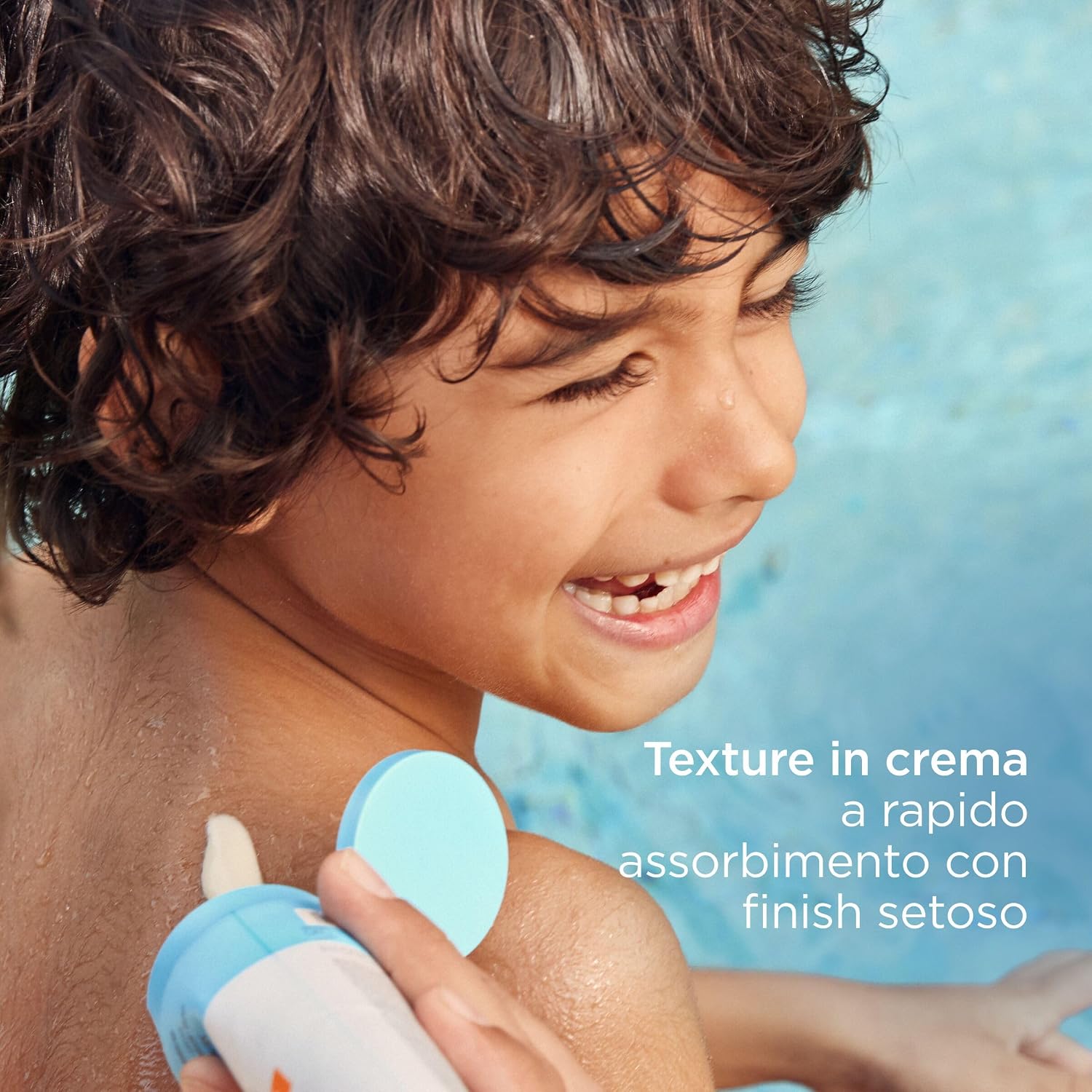 Detalle de ISDIN Pediatrics Gel Cream Wet Skin SPF 50 (250 ml) – Protezione solare pediatrica per corpo, resistente all’acqua