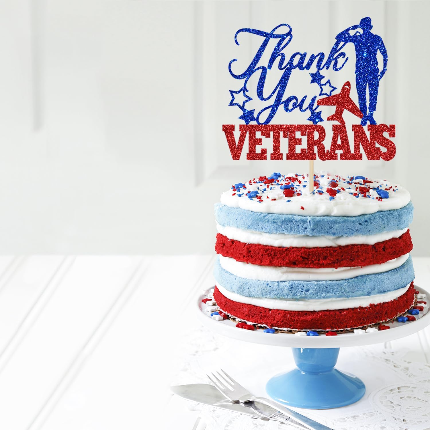 Thumbnail 5 de Thank You Veterans Cake Topper