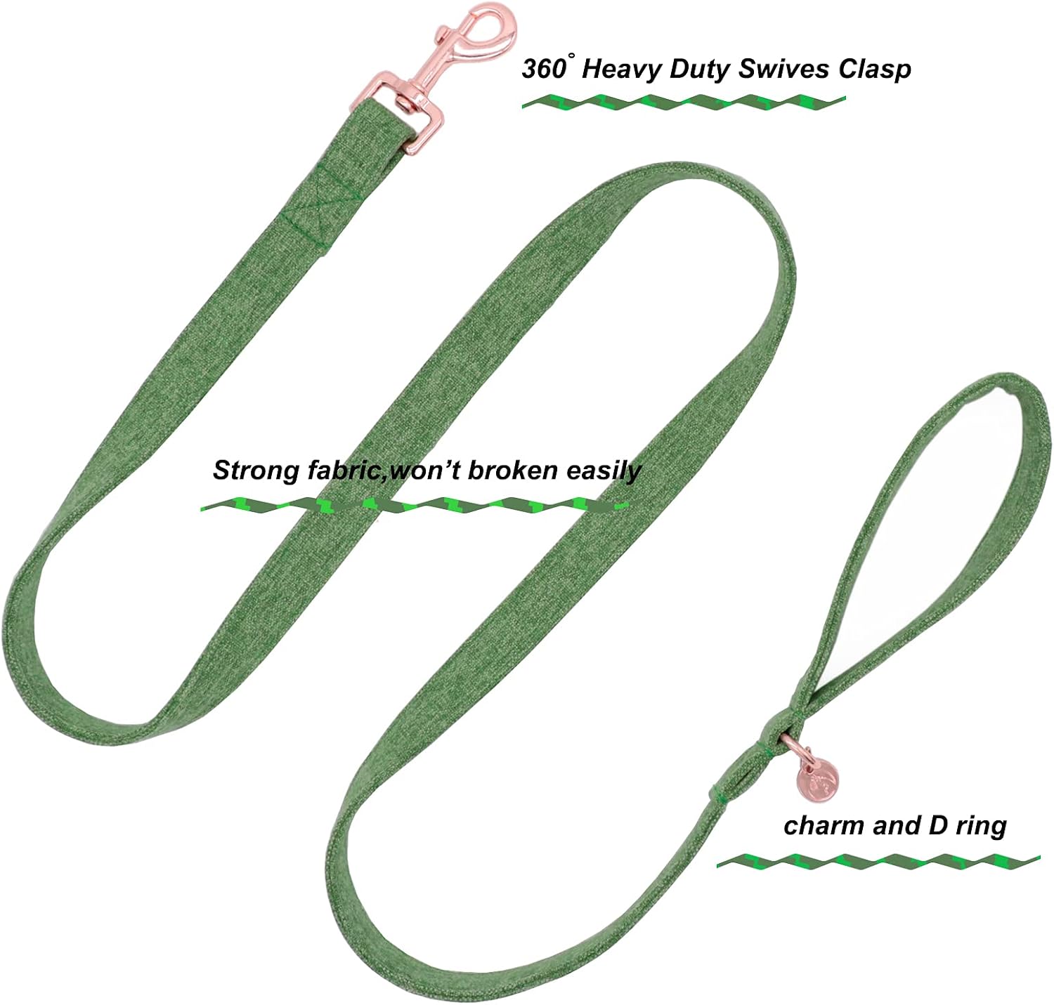 Thumbnail 2 de DOGWONG Dog Collar and Leash, Cotton and Linen