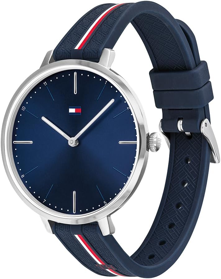 Thumbnail 1 de Tommy Hilfiger Analog Quarzuhr für Damen 1782154 mit marineblauem Silikonarmband