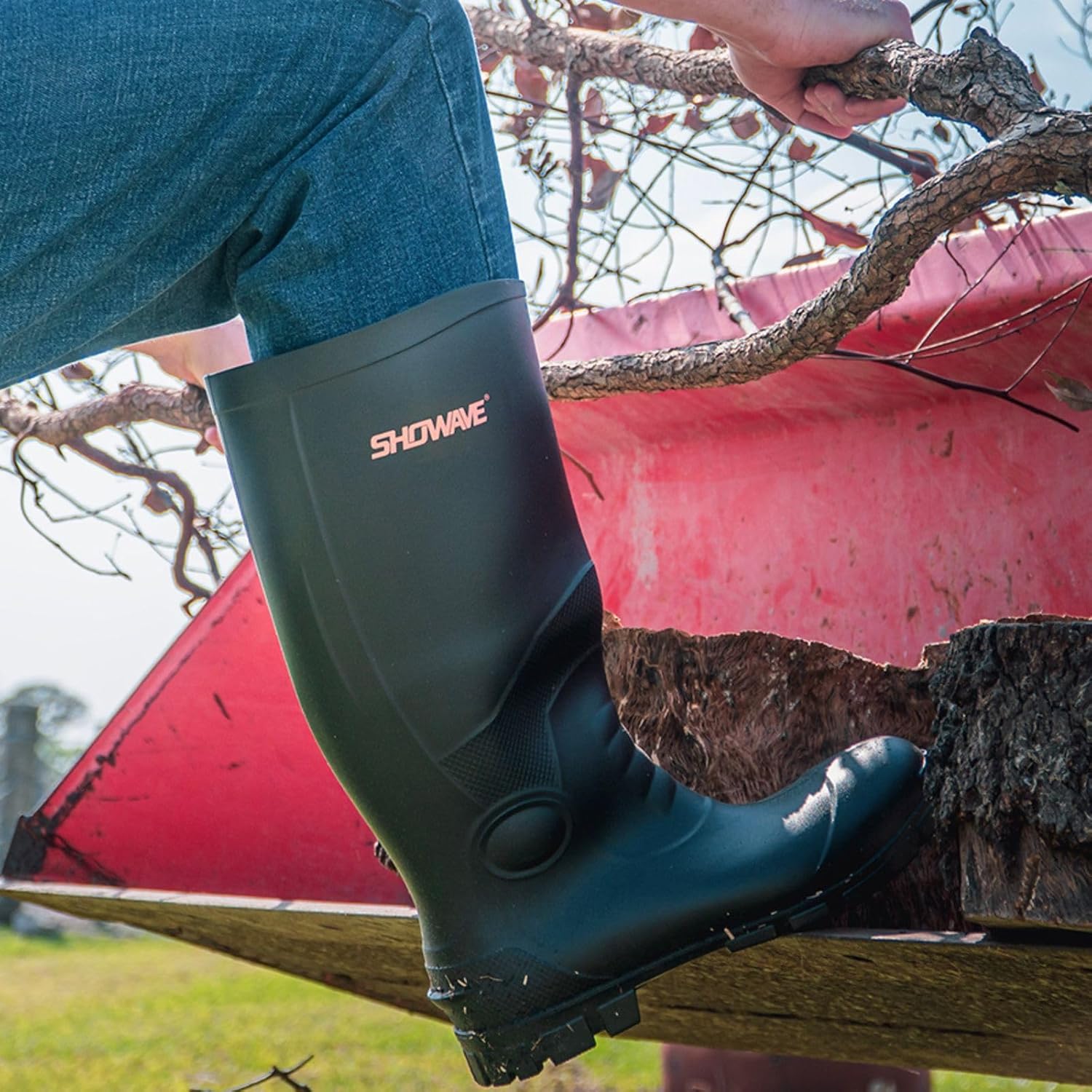 Thumbnail 4 de Showave Steel Toe Rubber Work Boots for Men 🥾