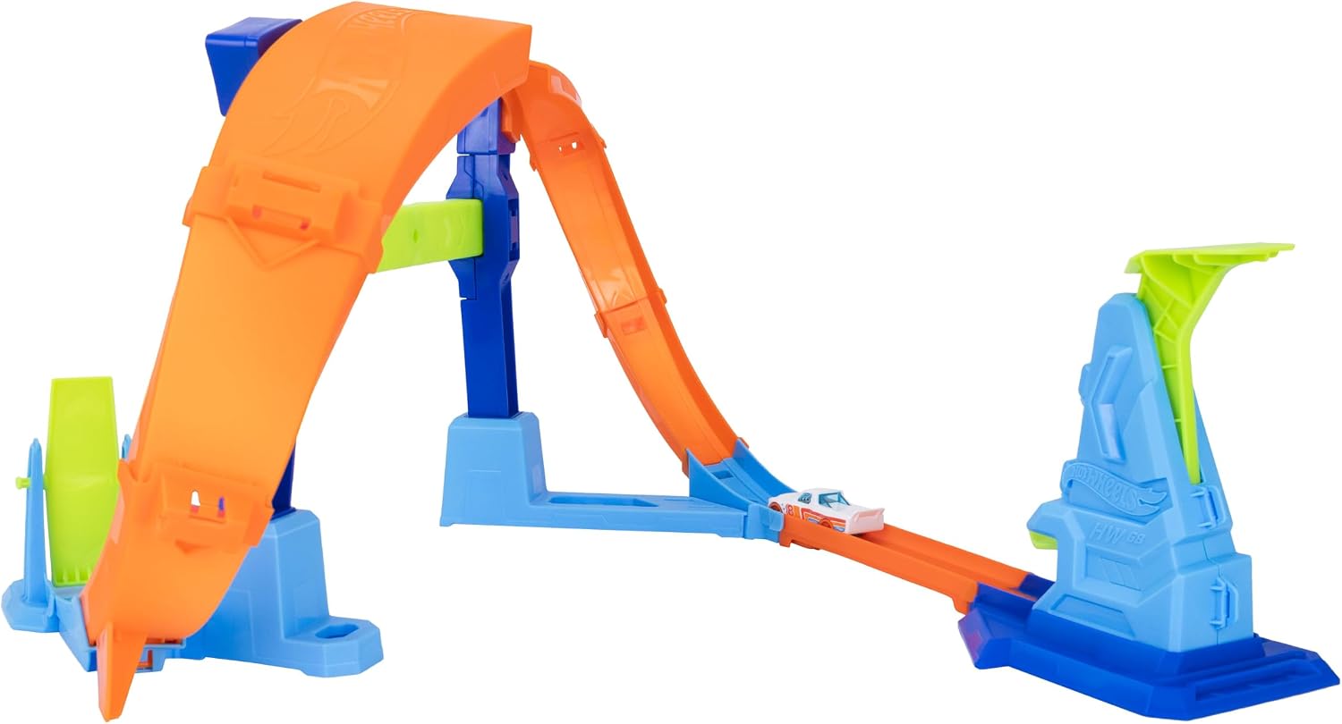 Thumbnail 2 de Hot Wheels Stunt Tracks Corkscrew Jump Champion & Toy Car (1:64) – JLM91