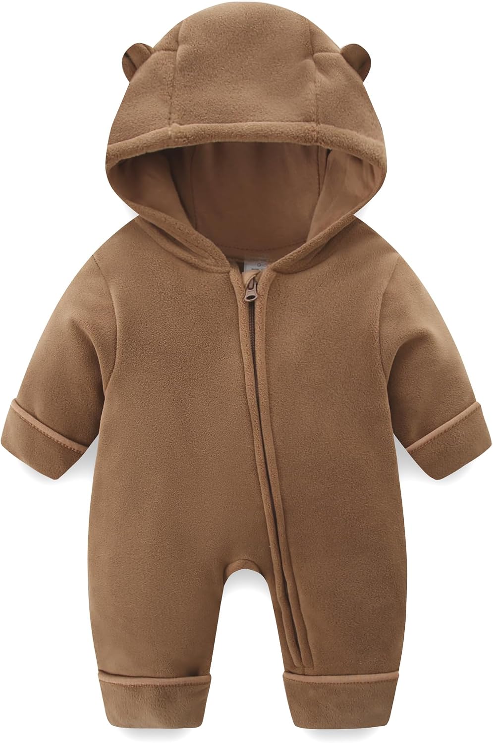 Detalle de Babymine Newborn Bear Snowsuit, Winter Fleece with Hood, Mittens and Footies