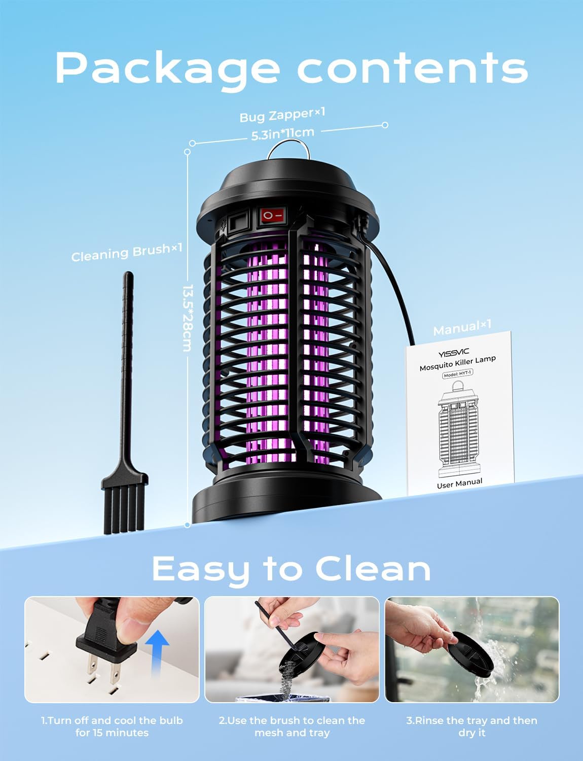 Detalle 1 de YISSVIC Electric Bug Zapper, 15W