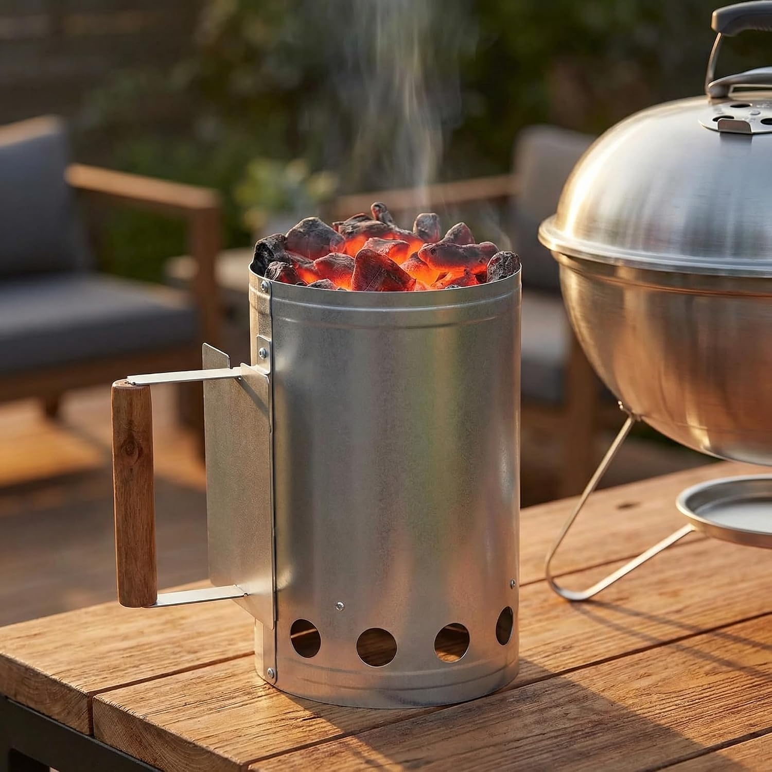 Detalle 2 de Linsen-outdoors Charcoal Chimney Starter, 5 lb