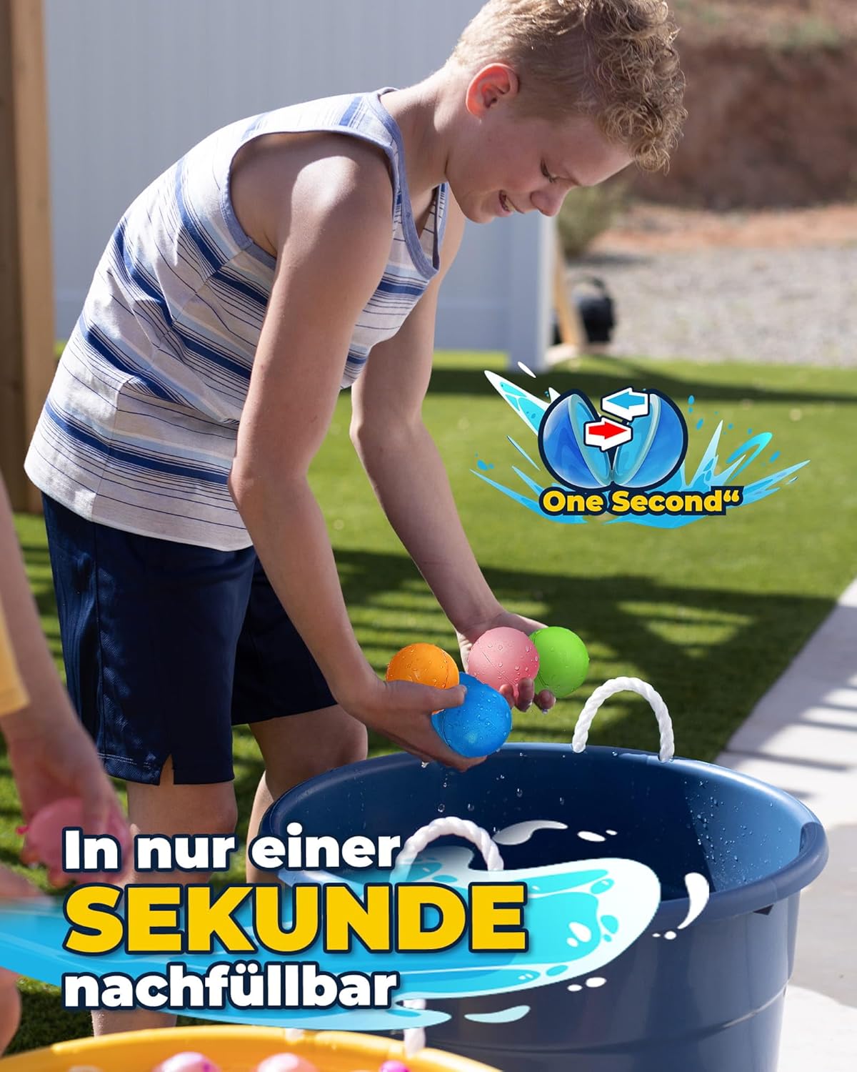 Detalle de Wasserbomben Wiederverwendbar Selbstschließend – 15 Stück Silikon-Wasserbomben, magnetisch, ab 3 Jahren