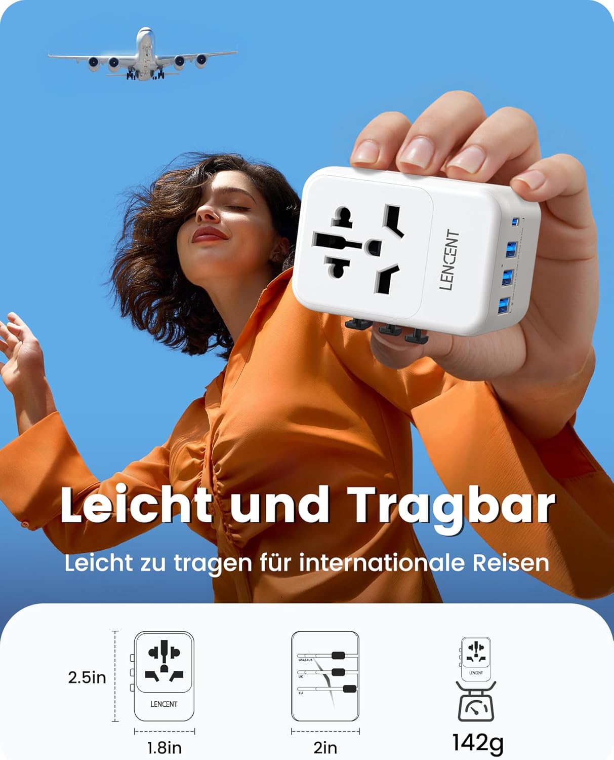 Thumbnail 5 de LENCENT Reiseadapter Weltweit
