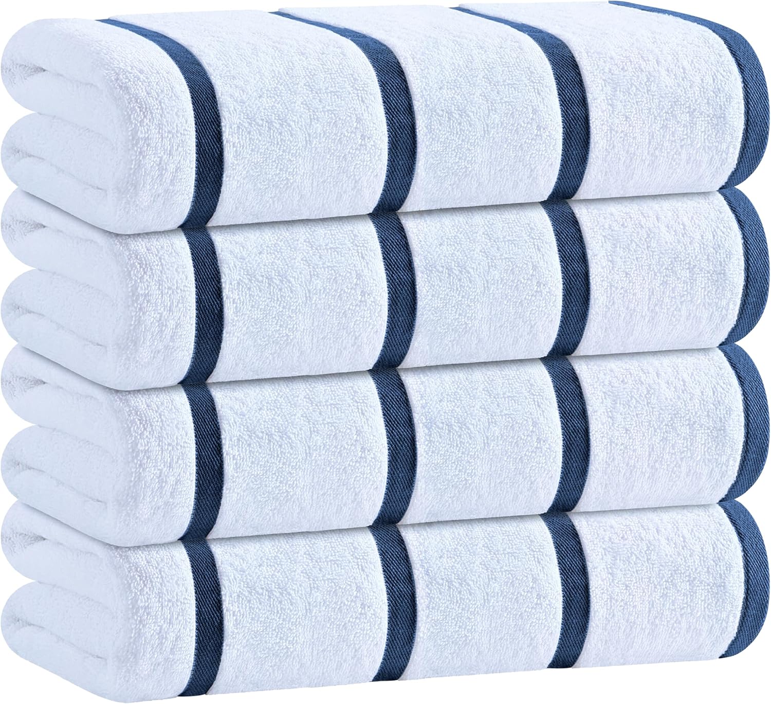 White Classic Cotton Pool Towels Oversized 30 x 60, 4-Pack 🧖