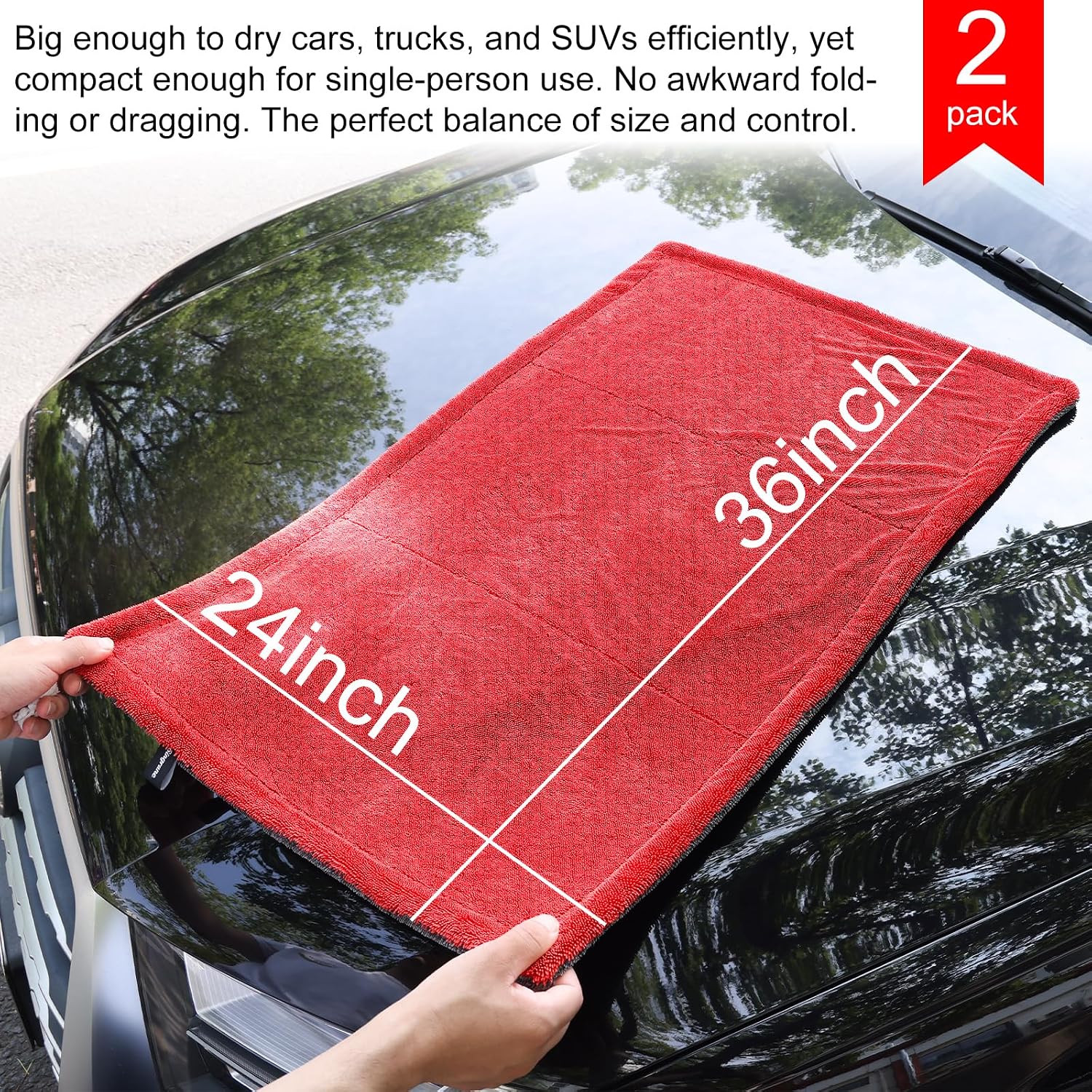 Detalle 2 de Singrune 2 Pack XL 24"x36" Drying Towel