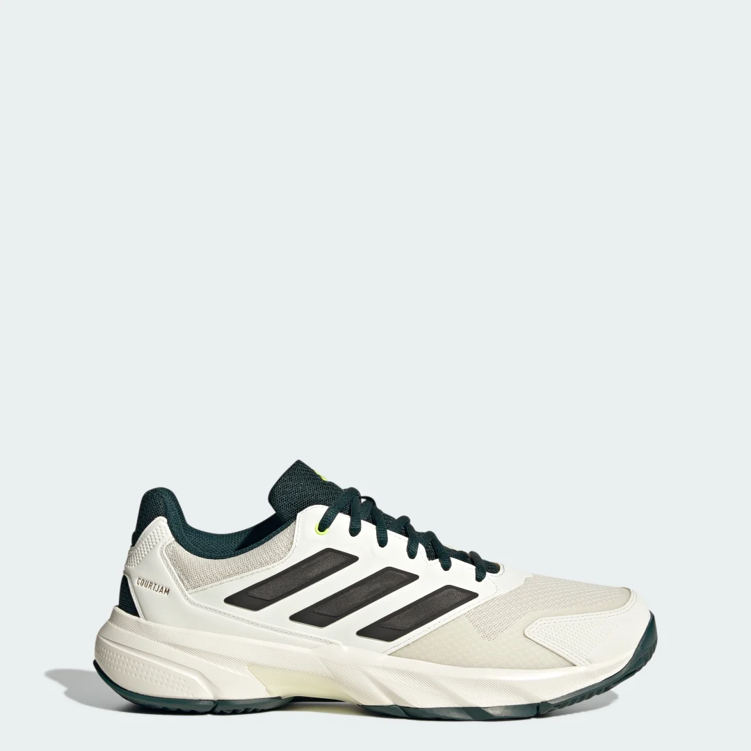 Detalle de Adidas Courtjam Control 3 Tennis: zapatilla blanca para tenis, para juego en pistas