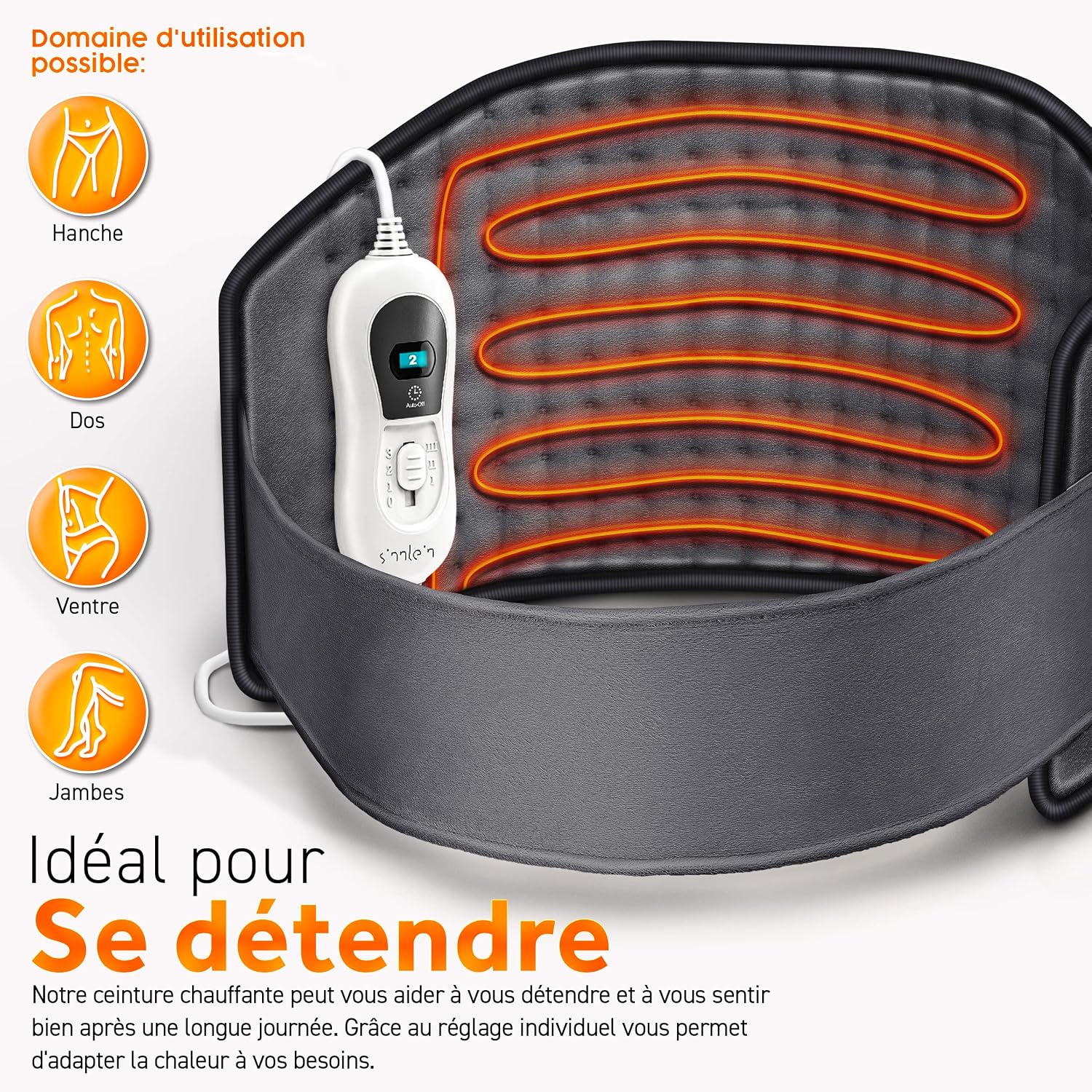 Detalle 2 de sinnlein Ceinture Lombaire Chauffante 100W