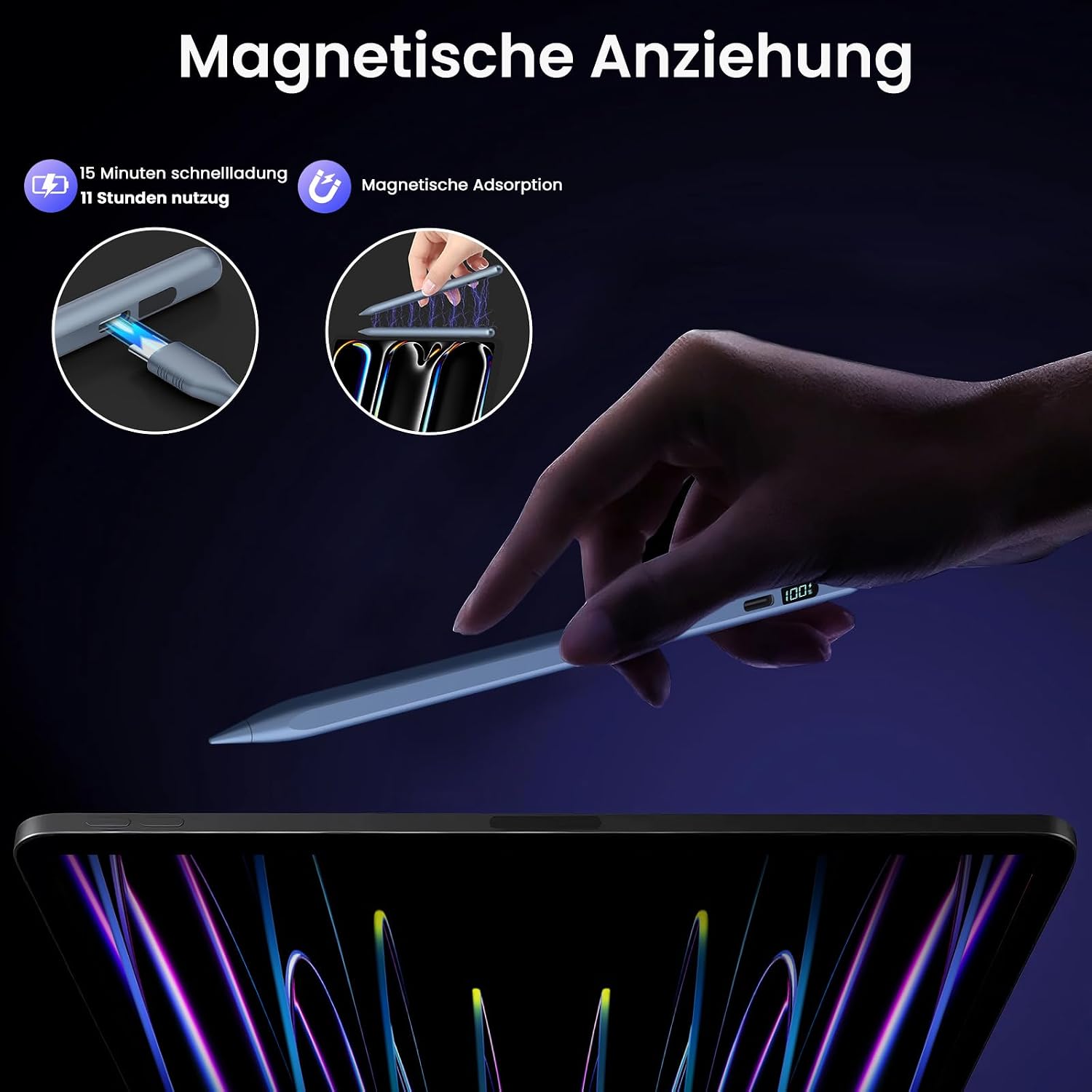 Detalle 2 de Mixoo Stylus Pen für iPad 11 Stunden