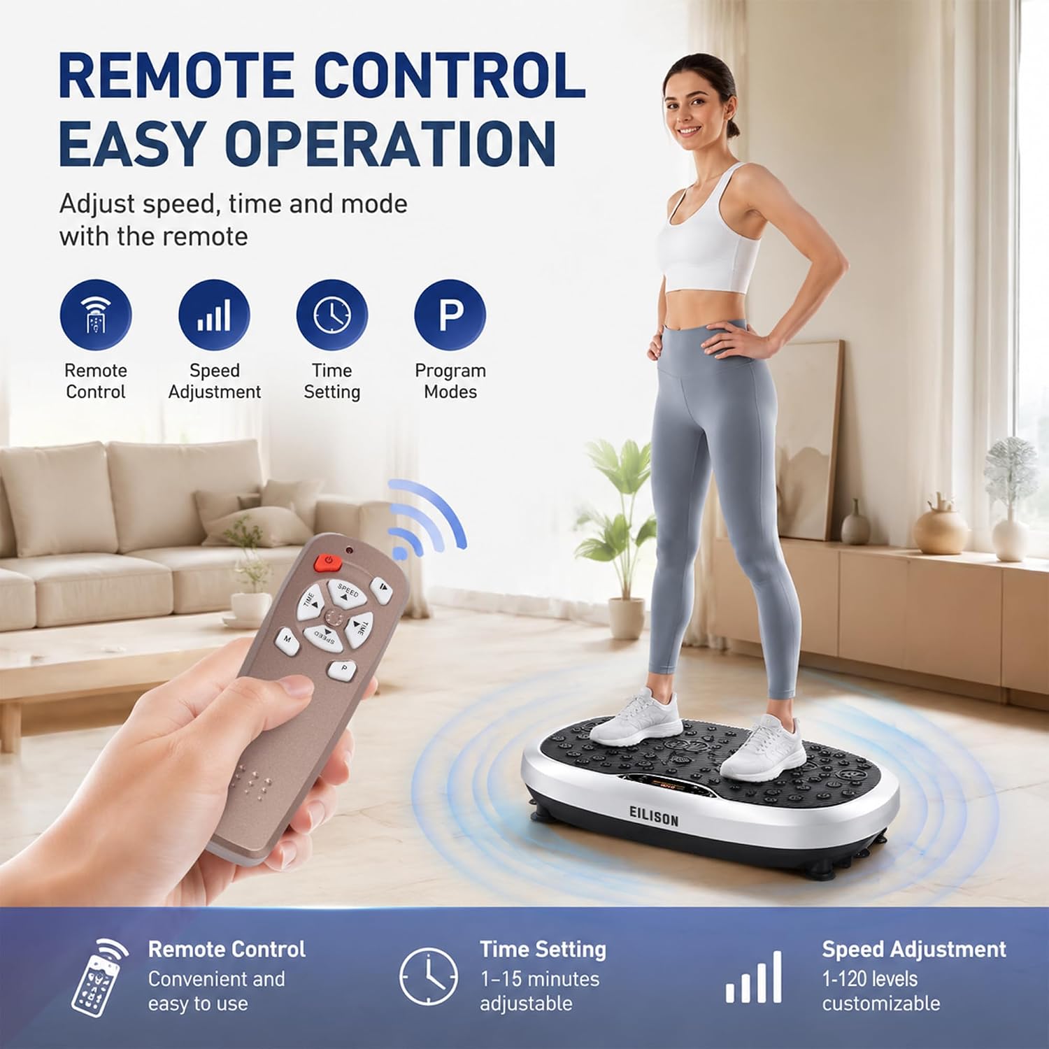 Thumbnail 6 de EILISON FITABS 3D Vibration Plate Exercise Machine with Seat (Acupressure/3D Vibration Platform)