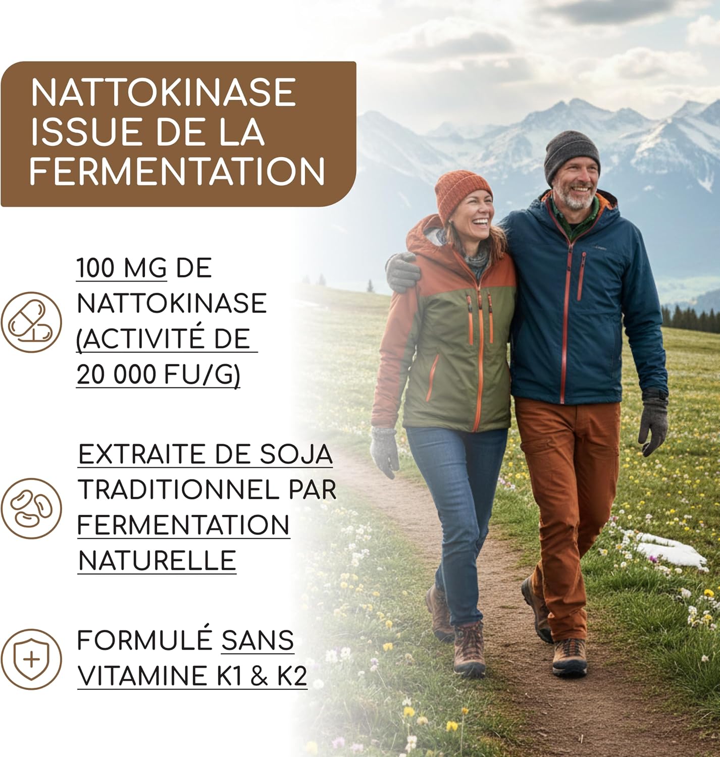 Detalle 2 de Nattokinase 100 mg (20.000 UI/g) Hautement Dosé – 240 Gélules par Raibu I, 8 mois d’approvisionnement, Natto à base de soja, végan et sans additifs