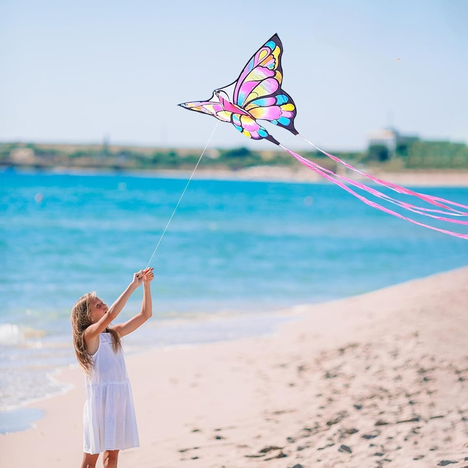 Thumbnail 1 de Simxkai Butterfly Kite for Kids & Adults – Easy to Fly Large Beginner Kite Set
