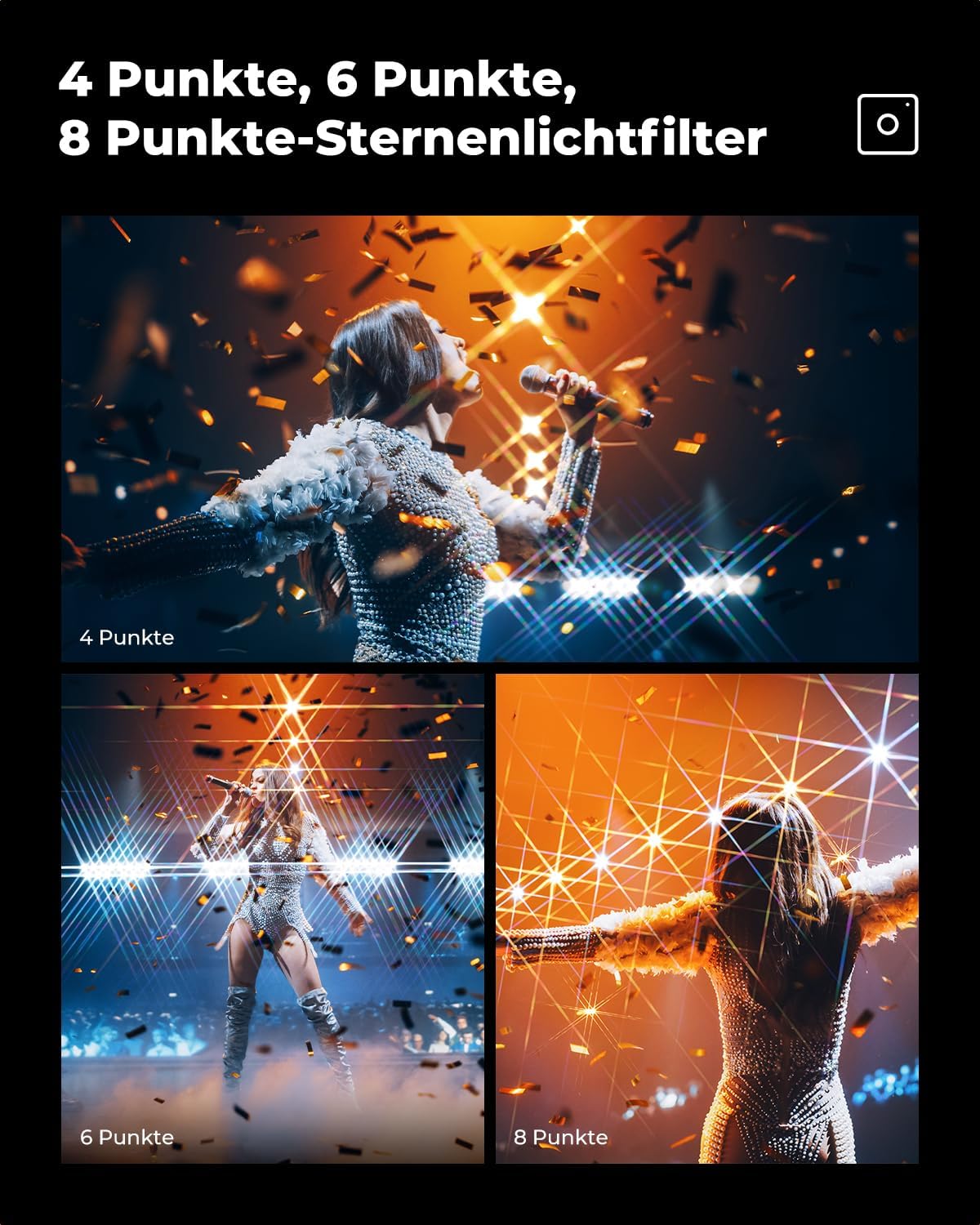 Thumbnail 5 de K&F CONCEPT 67mm Sternfilter 3er-Set