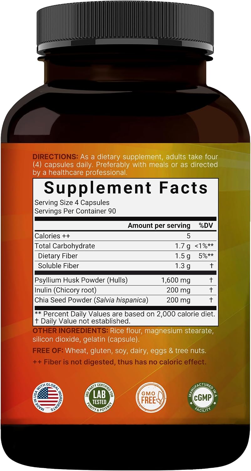 Thumbnail 6 de NatureBell Psyllium Husk Fiber Capsules 360 Capsules