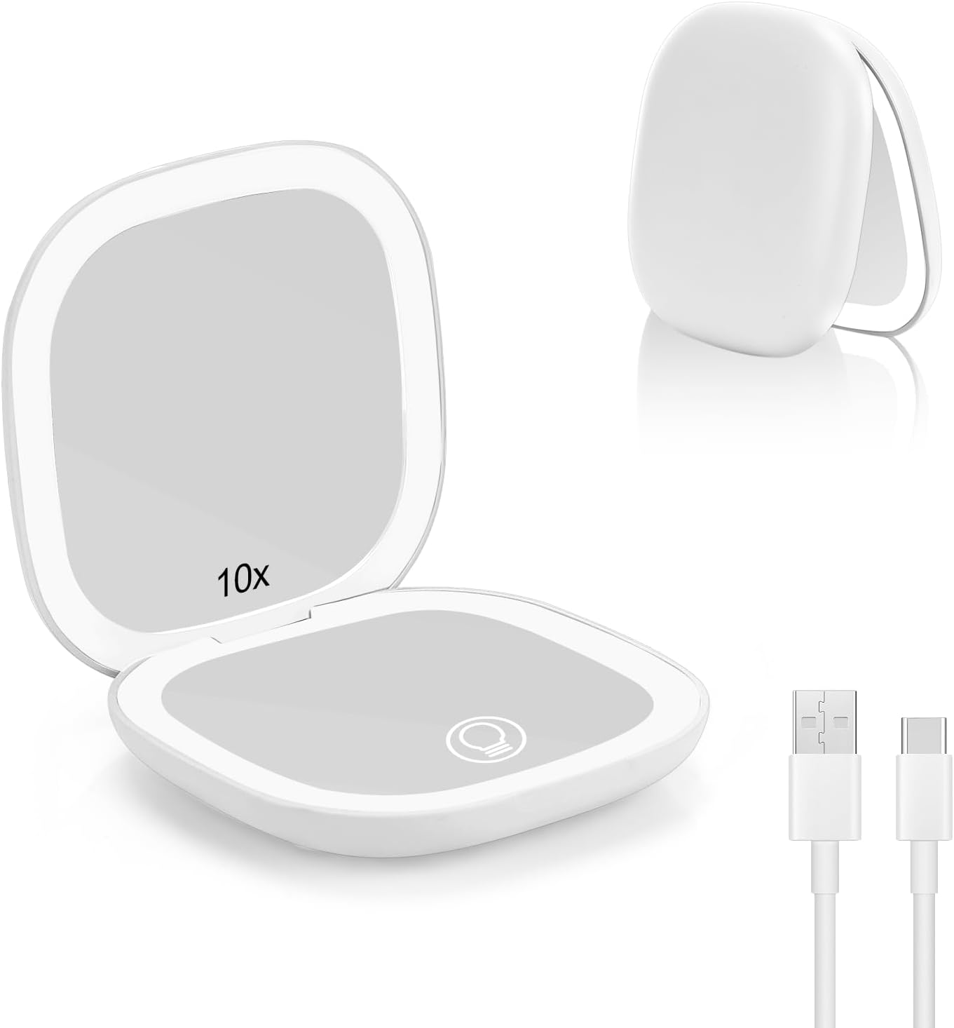 Detalle de Collazoey lusterko kieszonkowe LED 1x/10x, USB-C, 3 tryby światła