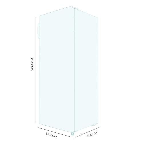 Detalle de Cecotec Congelador Vertical Bolero 155L No Frost - Puerta Reversible y Alarma