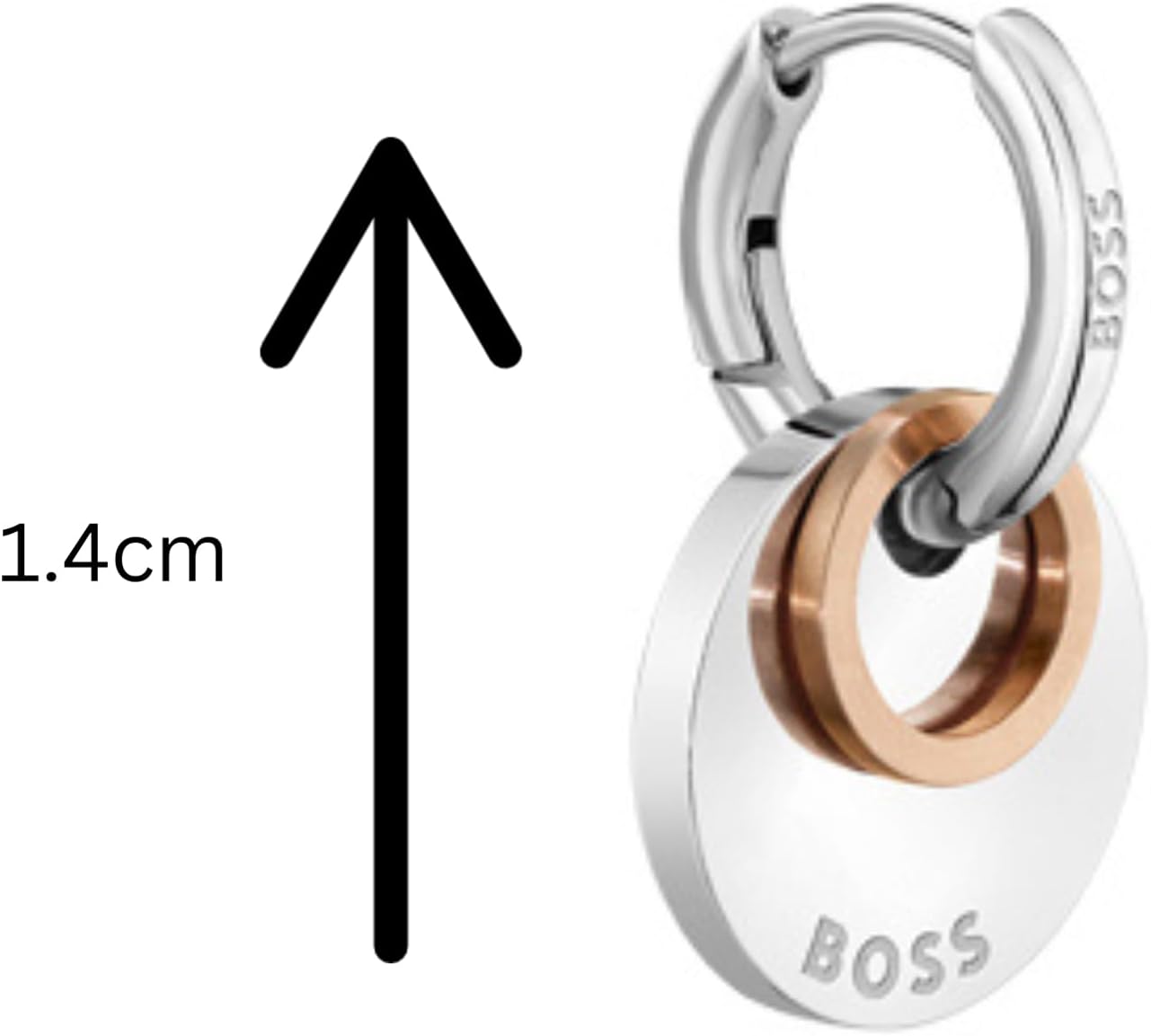 Thumbnail 1 de BOSS Jewelry 1580231 Orecchini Huggies da donna Medallion in acciaio inossidabile